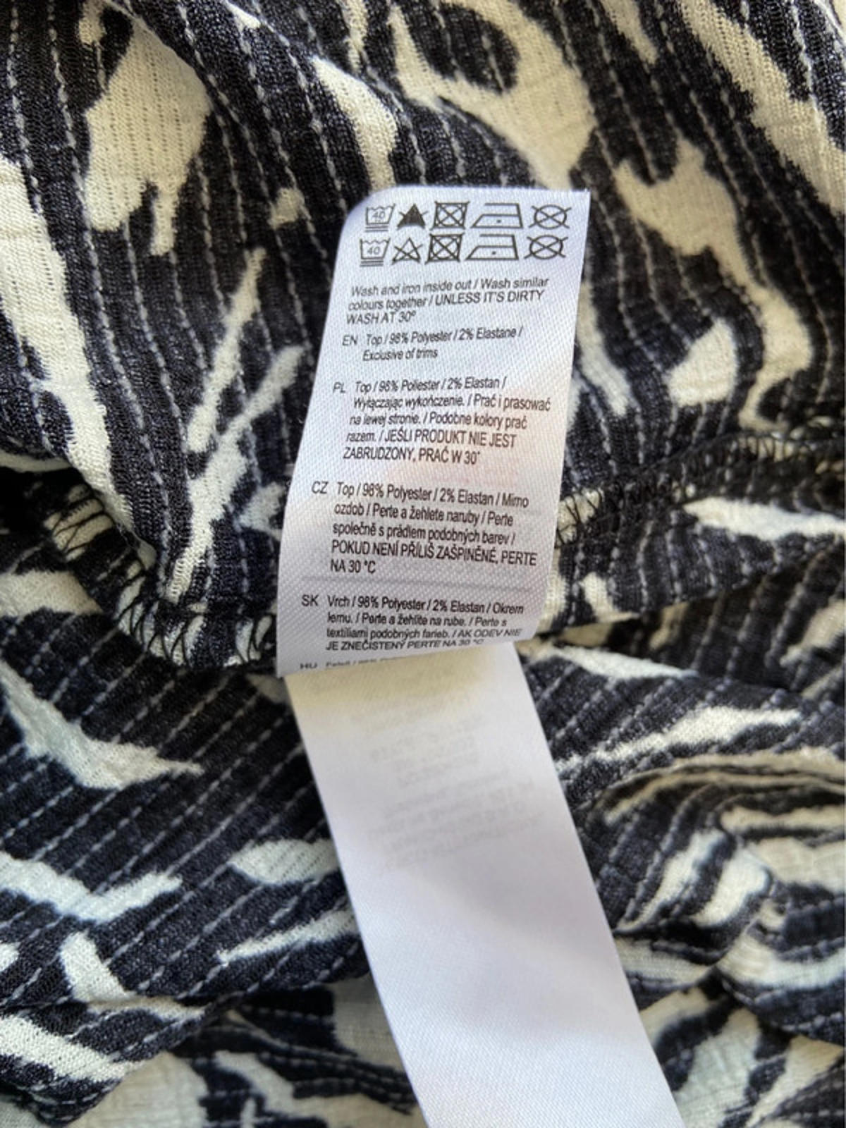 F&F White Zebra Print Beach Cover up Dress – Size 14 – V-Neck, Lightweight