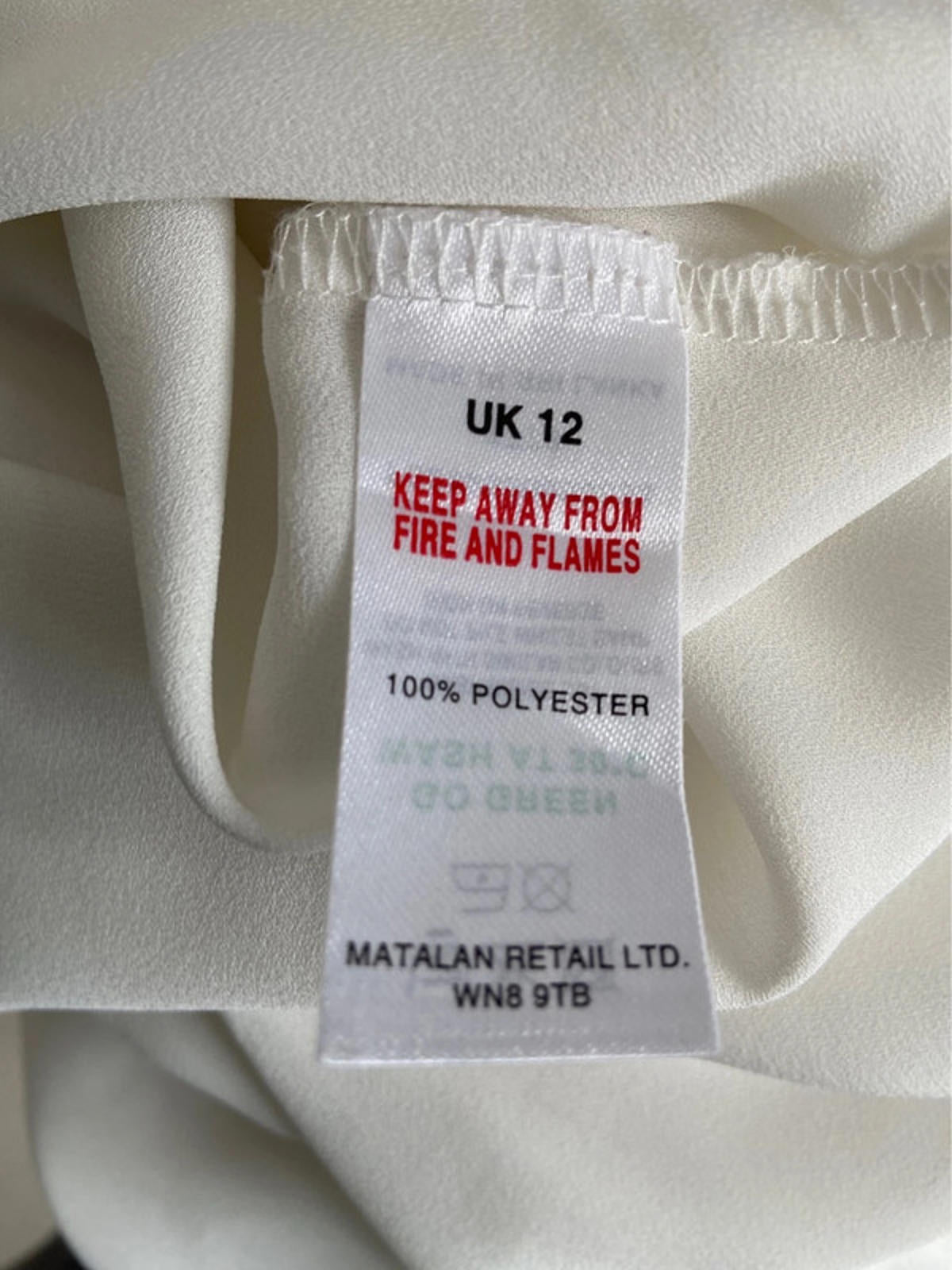 Papaya Weekend (Matalan) Cream Blouse – Size 12 – High-Low Hem, 100% Polyester