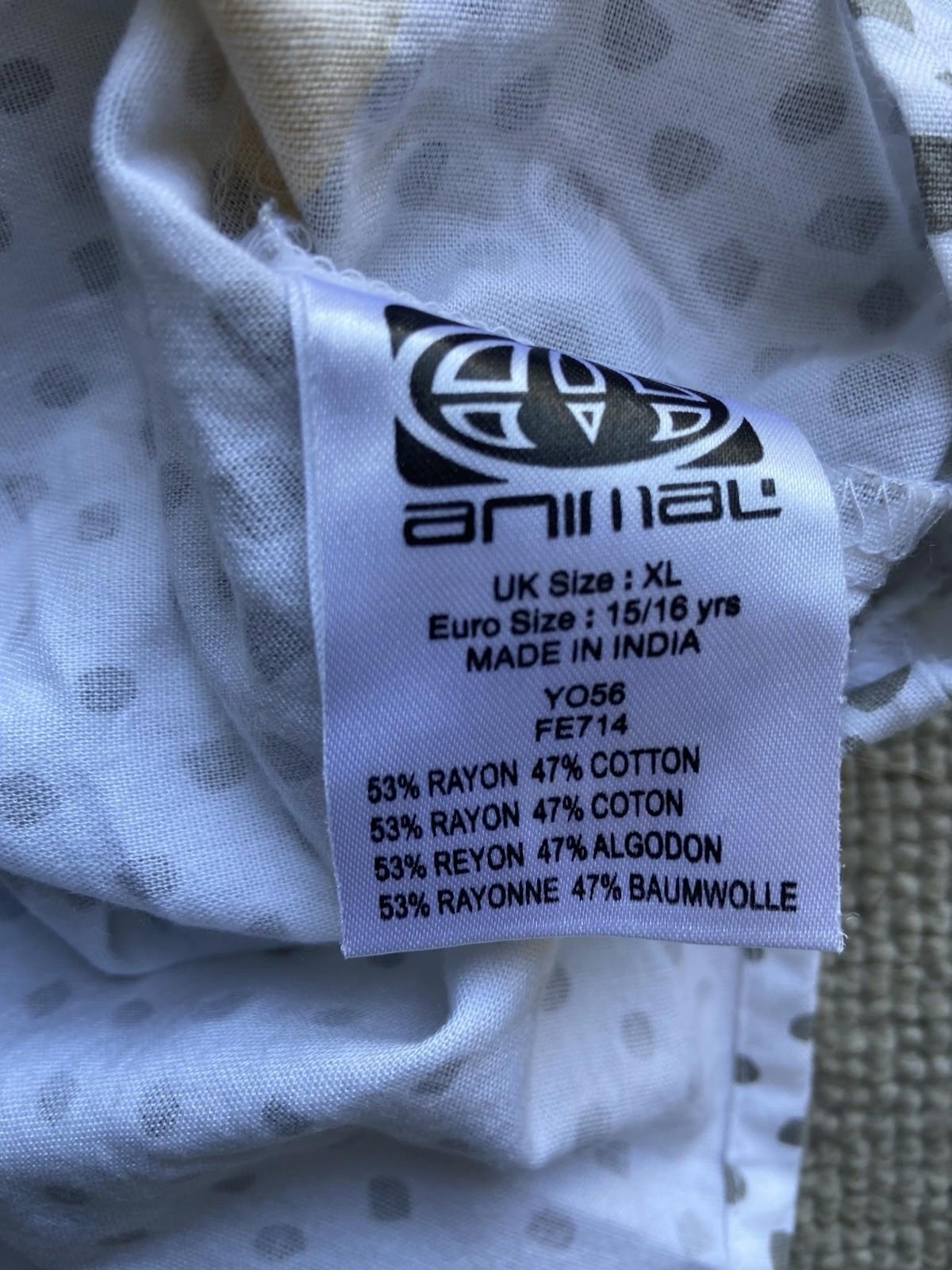 Animal Girls Summer Dress Age 15–16 – White with Tree Appliqué