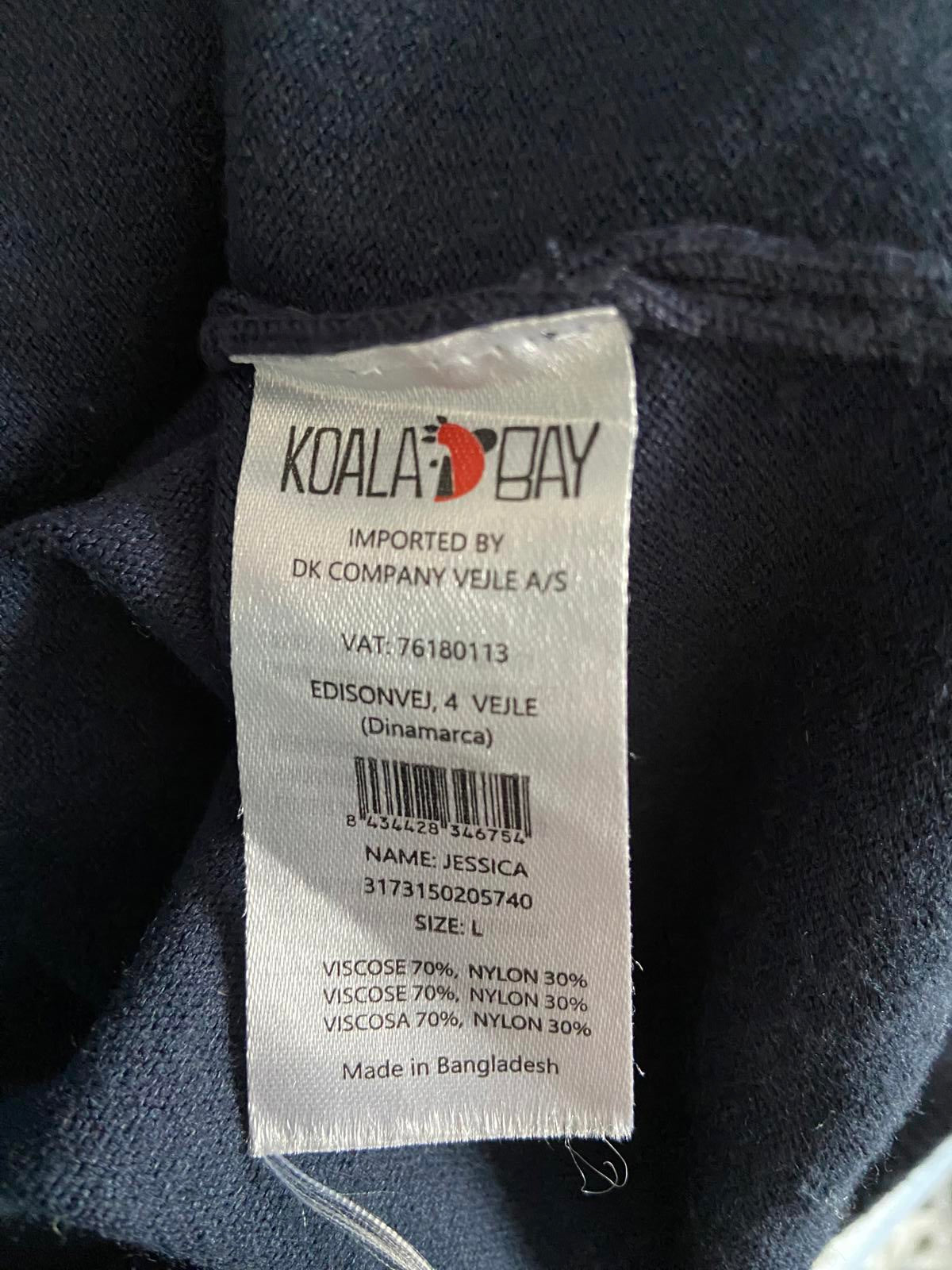Koala Bay Ladies Size Large Navy Blue Crew Neck Sweater Soft Viscose Knit Jumper