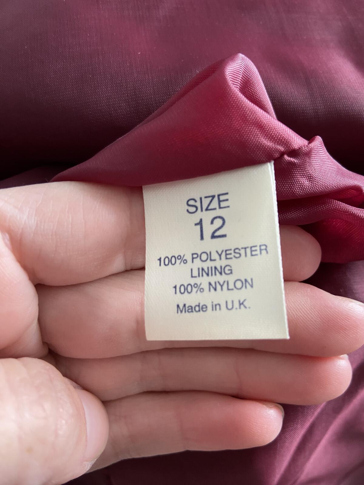 Debenhams Raspberry Collarless Blazer Jacket - Size 12