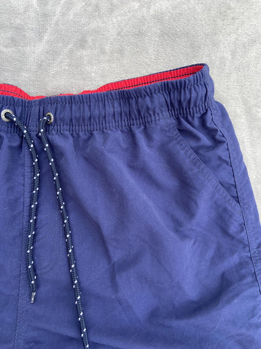 Maine New England Men's Navy Blue Swim Shorts Trunks Net Lined Pockets Size L