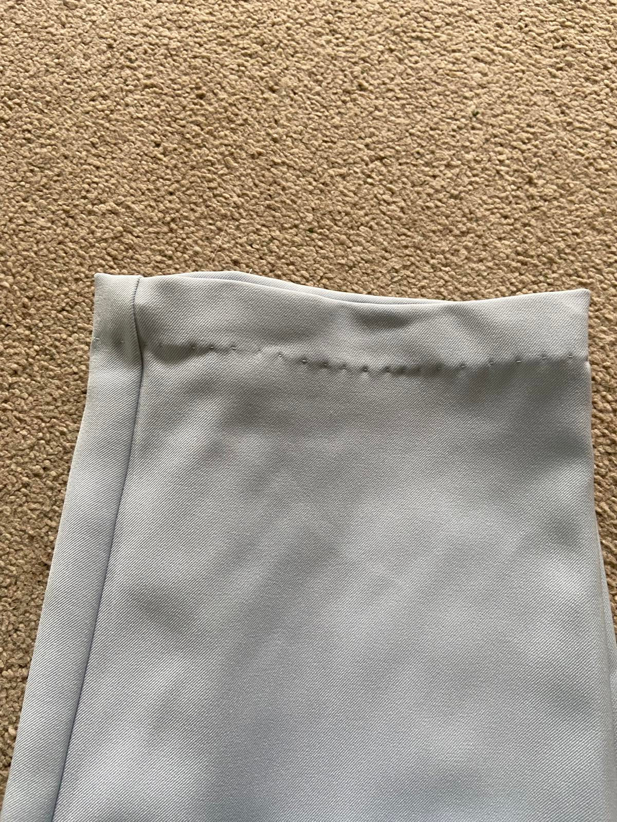 F&F Size 12 Light Blue Trousers Elasticated Waist 62cm Inside Leg
