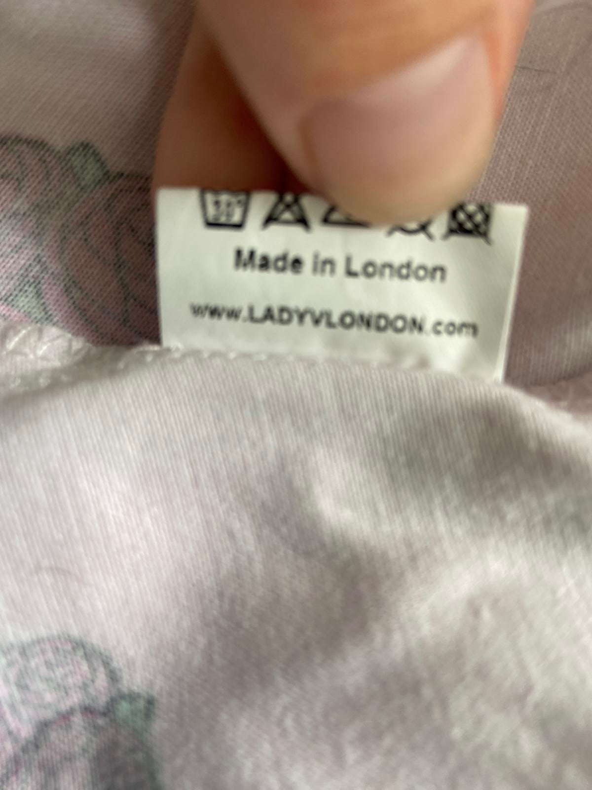 Lady Vintage Size 10 Pink Rose Heart Print Dress A-Line
