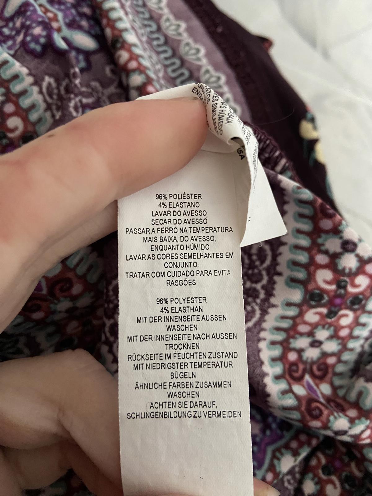 Atmosphere Size 18 Purple Paisley Floral Shift Dress 3/4 Sleeve Keyhole Neck