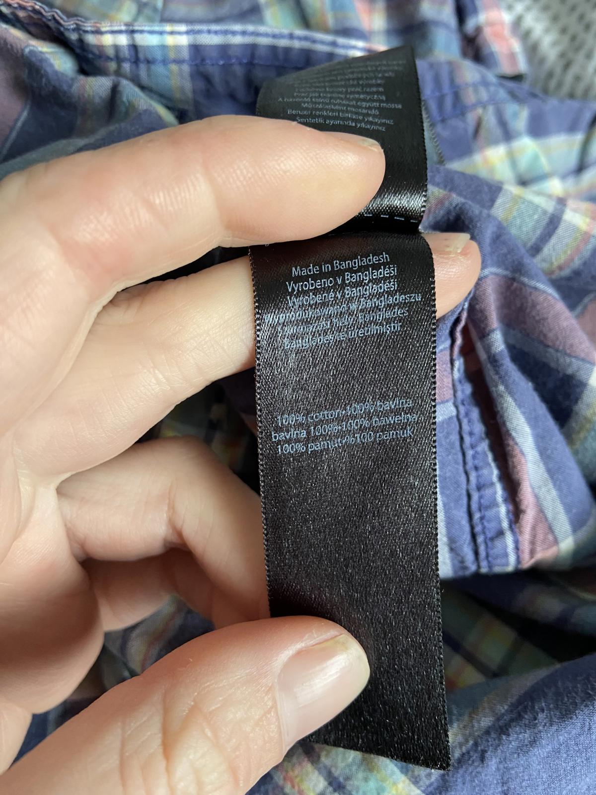 F&F Size Small Purple & Pink Check Short Sleeve 100% Cotton Button Up Shirt