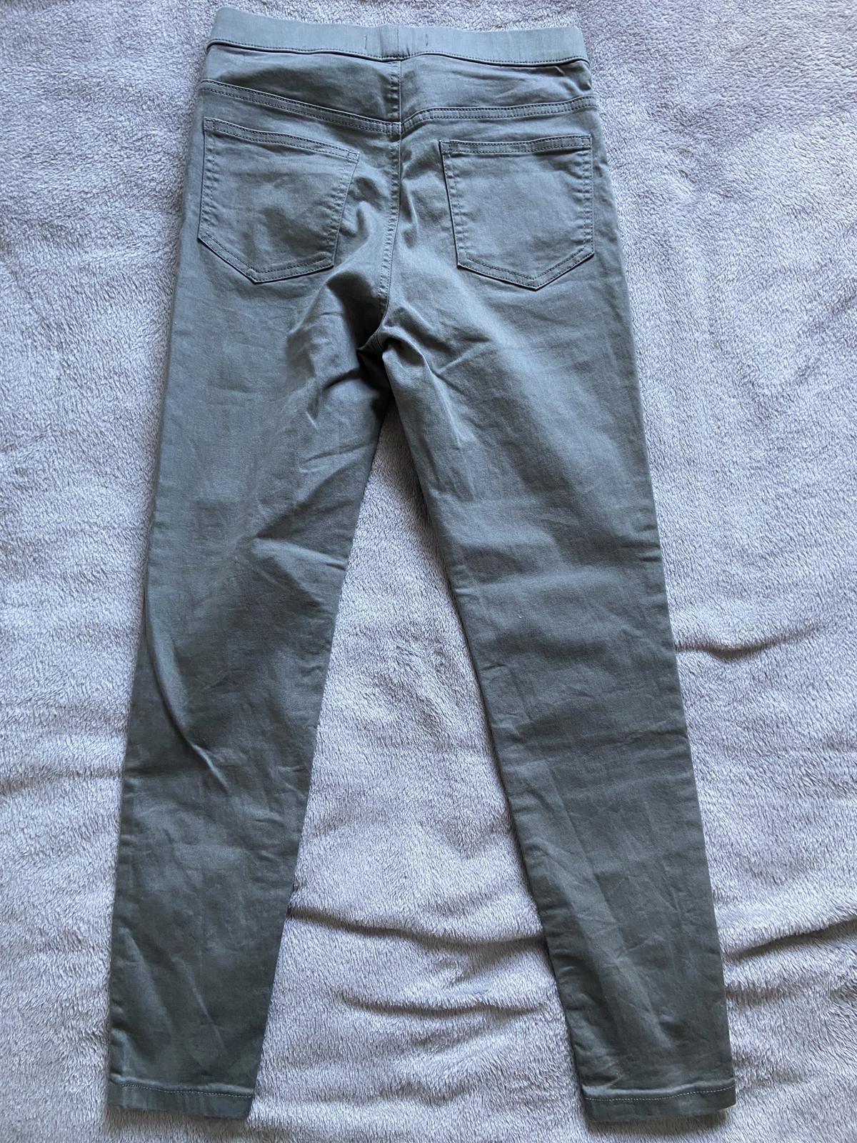 M&S Size 10 Short Dark Green Cotton Blend High Waste Elasticated Jeggings