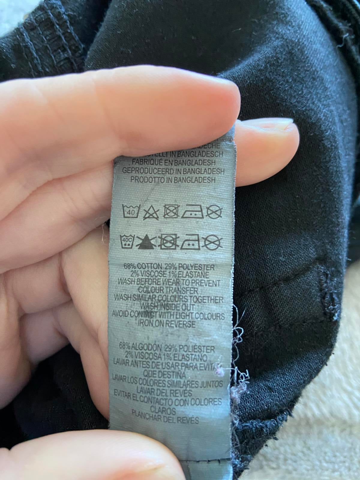 Denim & Co Size 10 Black Skinny Jeans 30L Cotton Blend High Waist Denim