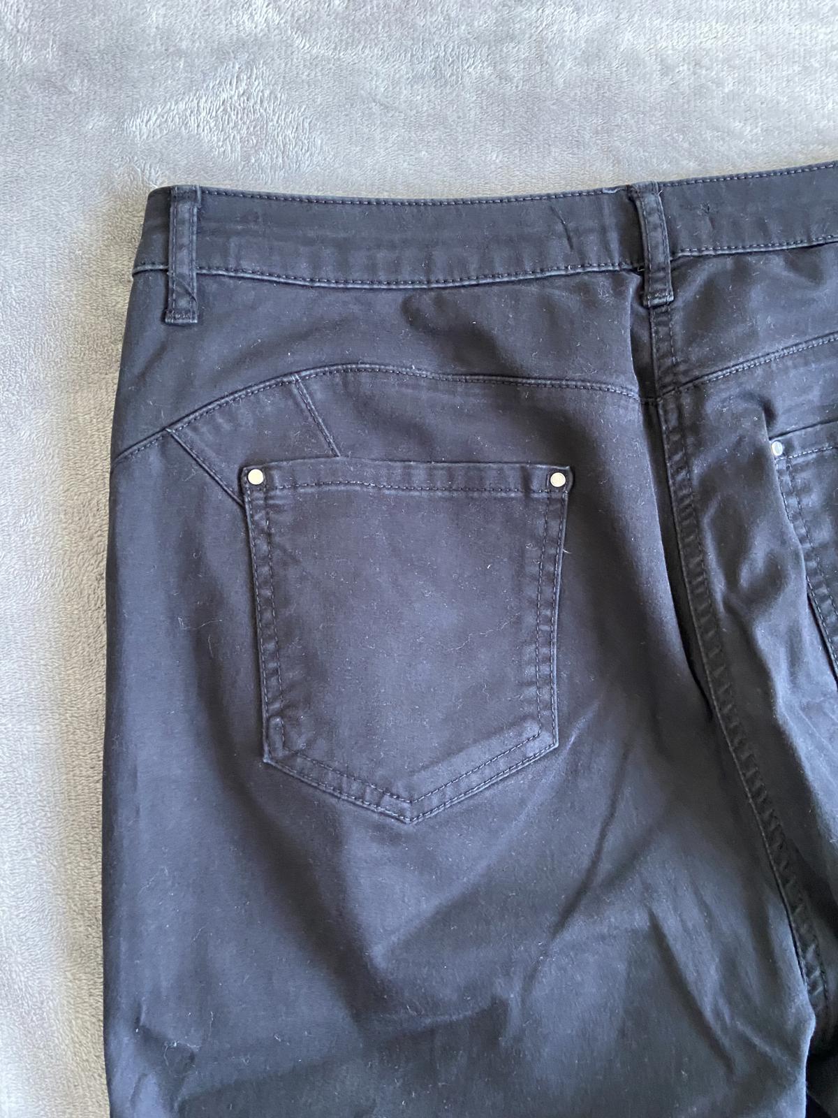 M&S Size 14 Regular Black Lightweight Cotton Stretch Denim Straight Leg Jeans