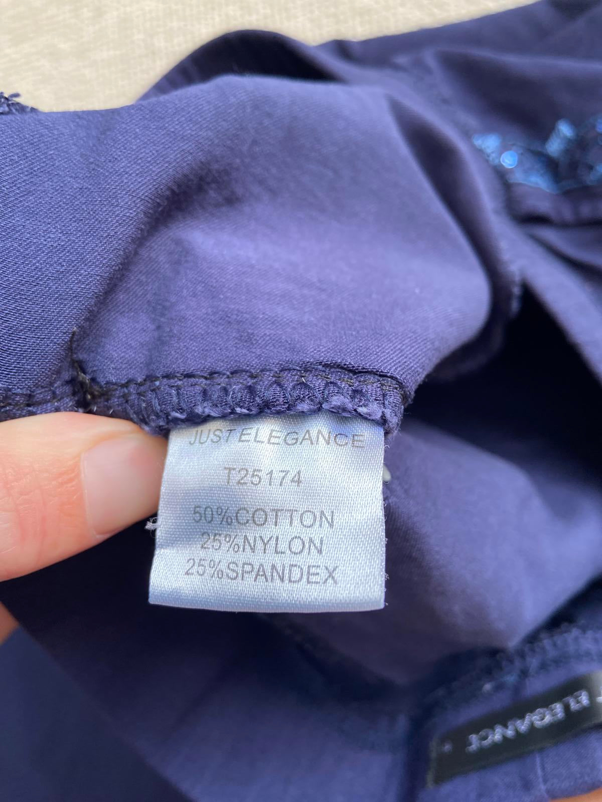 Just Elegance Size 16 Blue Embroidered Trousers with Sequins