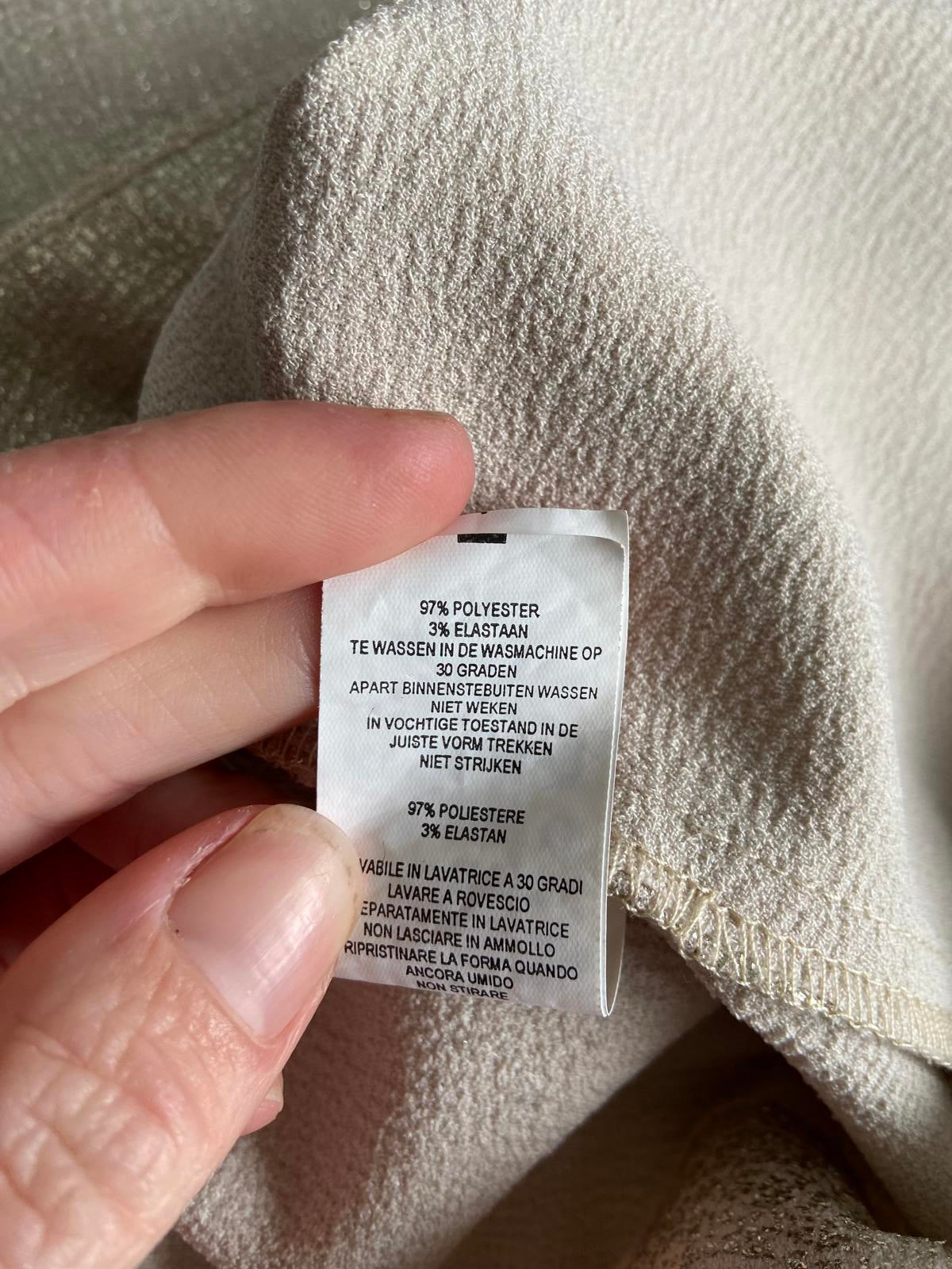 Atmosphere Size 14 Metallic Pale Gold Textured Short Sleeve Party Top