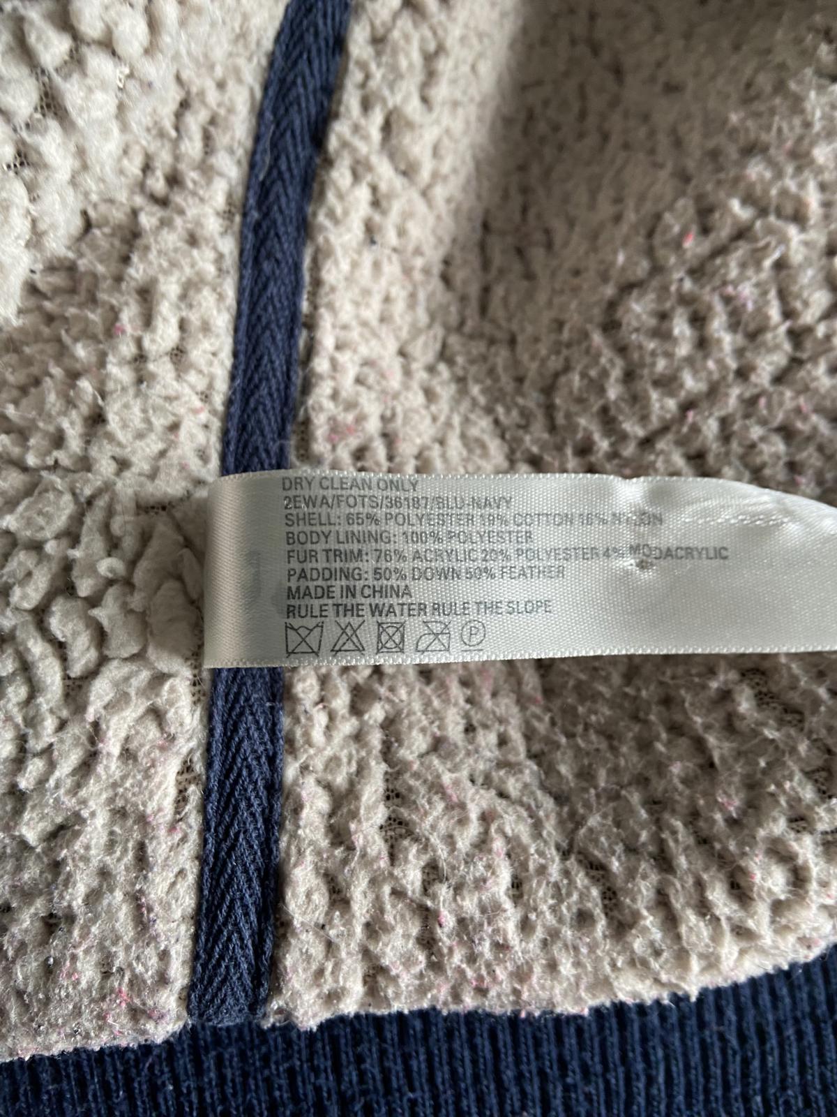 Fat Face Size 10 Navy Blue Padded Body Warmer Gilet Zip & Popper Vest