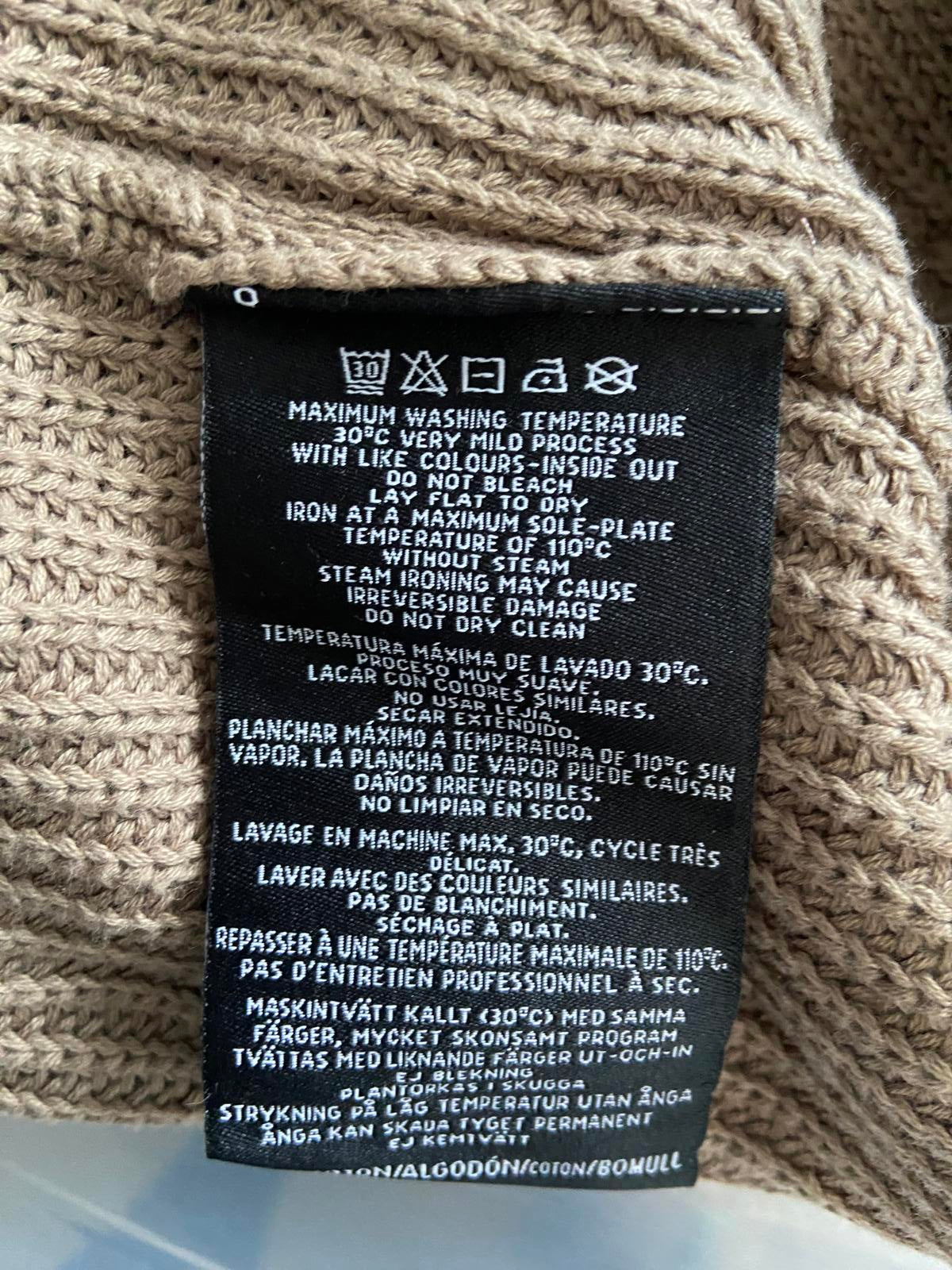 Max and Mia Ladies Brown Longline Cardigan -Chunky Rib Knit, Size Small, BNWOT