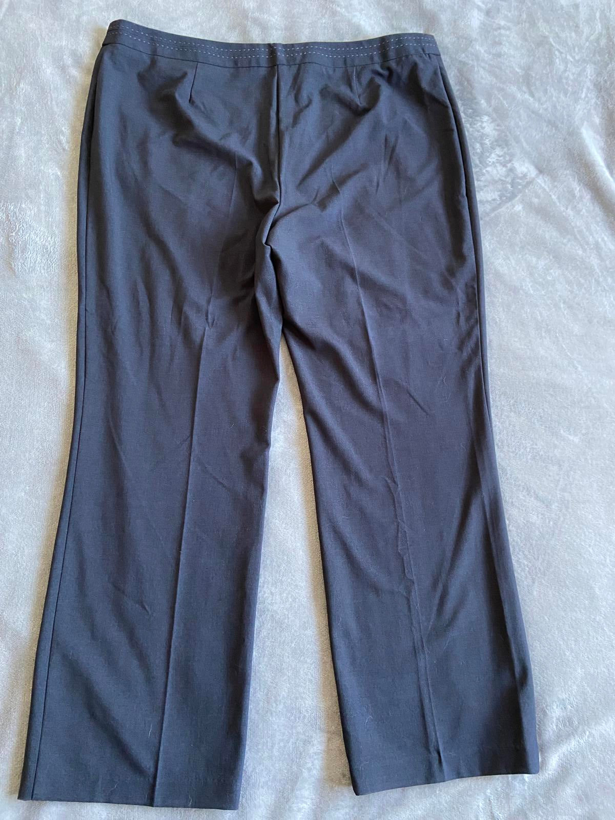 Men's Black Smart Formal Trousers 40" Waist 29" Leg Stitching Detail