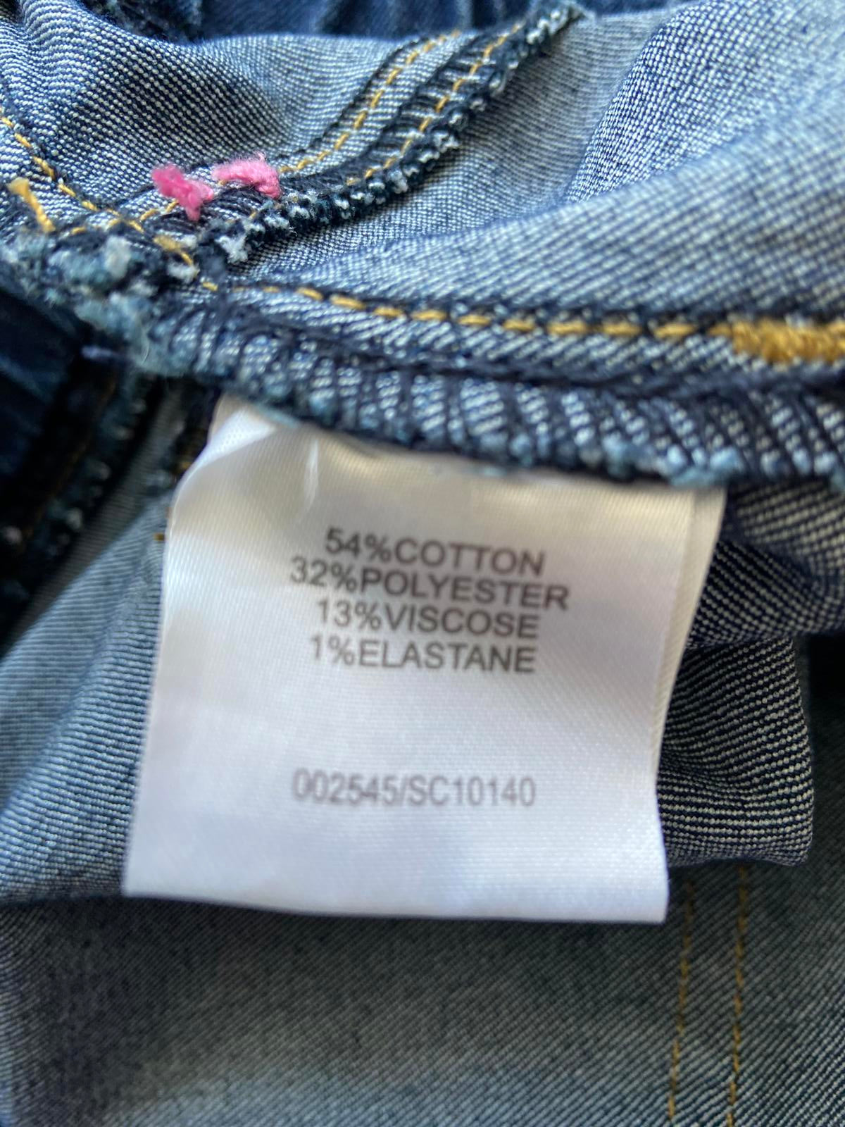 Sugar Crisp Size 18 Navy Blue Cropped Jeggings Orange Stitching Detail 56cm Leg