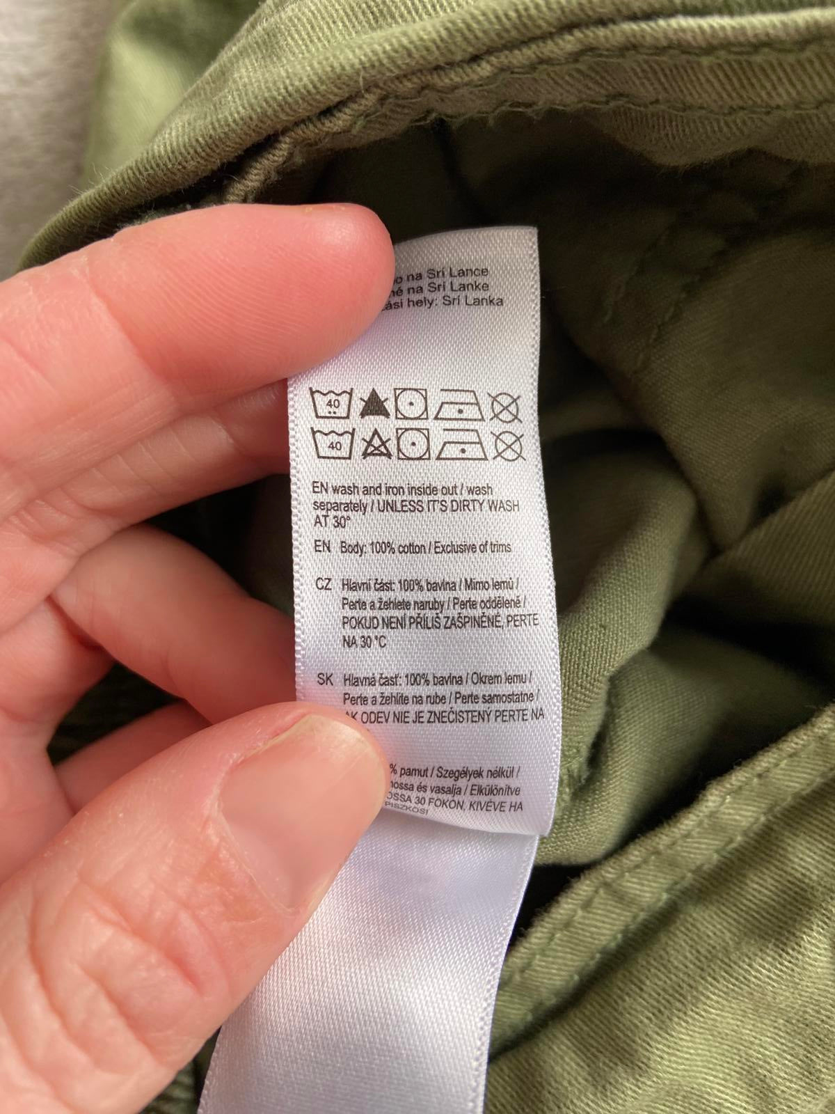 F&F Size 10 Ladies Khaki Green Cotton Combat Trousers 65cm Leg