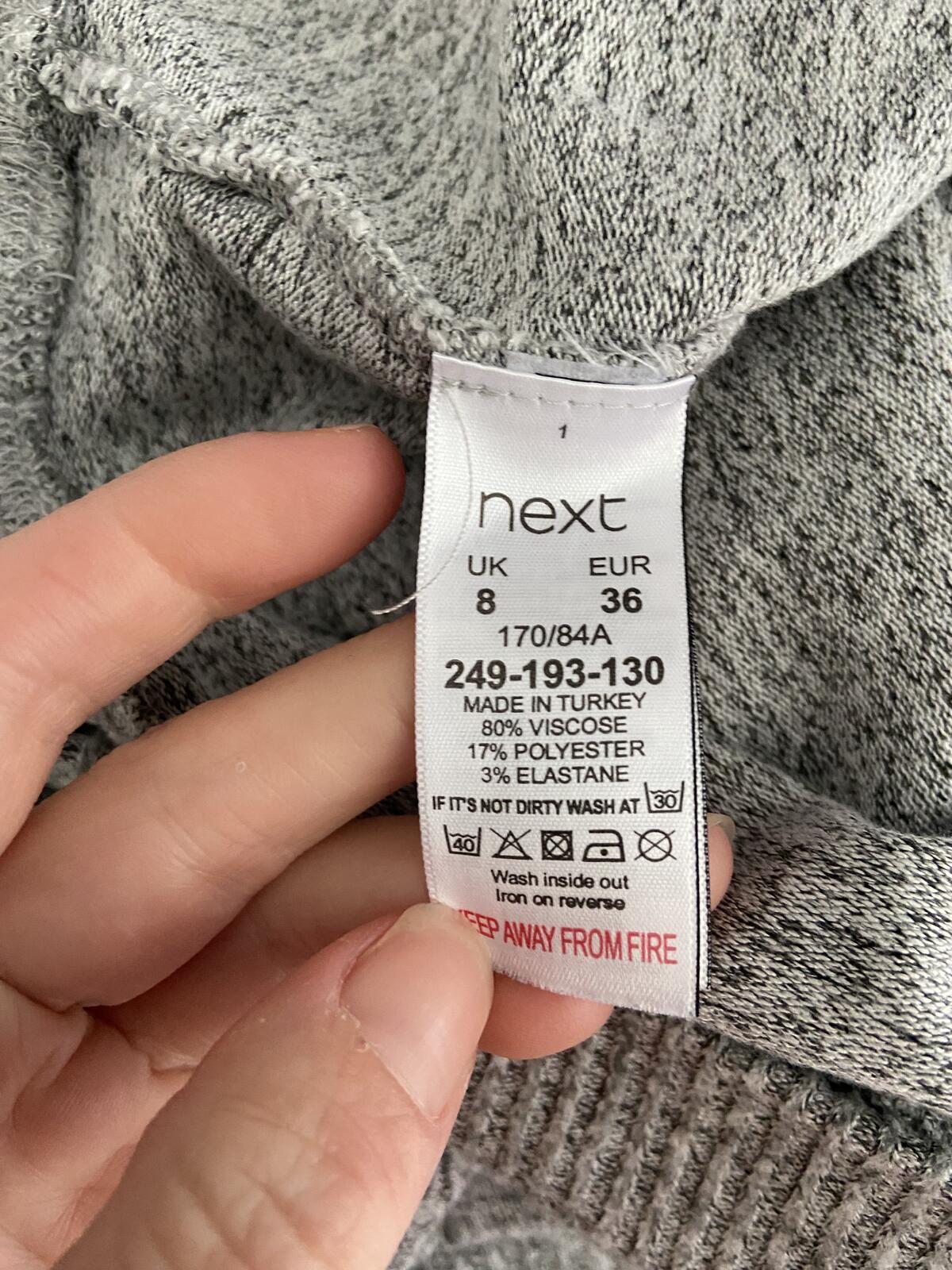 Next Women’s Lightweight Grey Marl Crew Neck Jumper Size 8