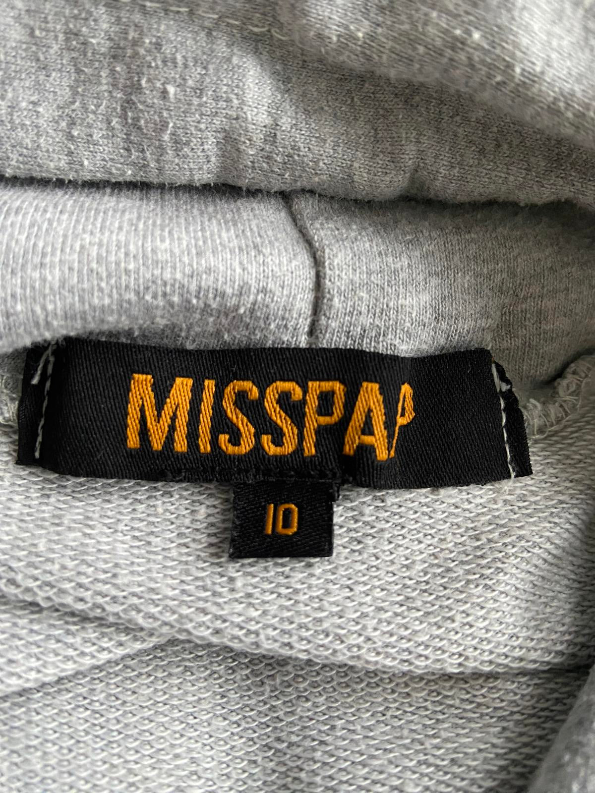 MissPap Ladies Grey Marl Hoodie - Oversized Casual Sweatshirt, Size 10