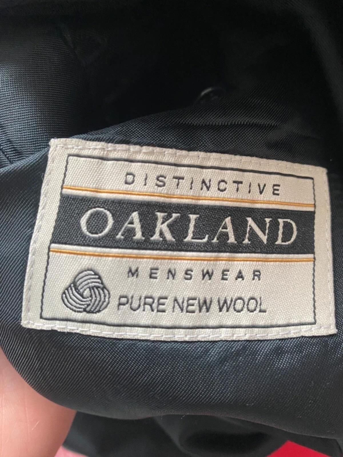 Oakland Men's Pure New Wool Blazer Jacket - Black, Size Small