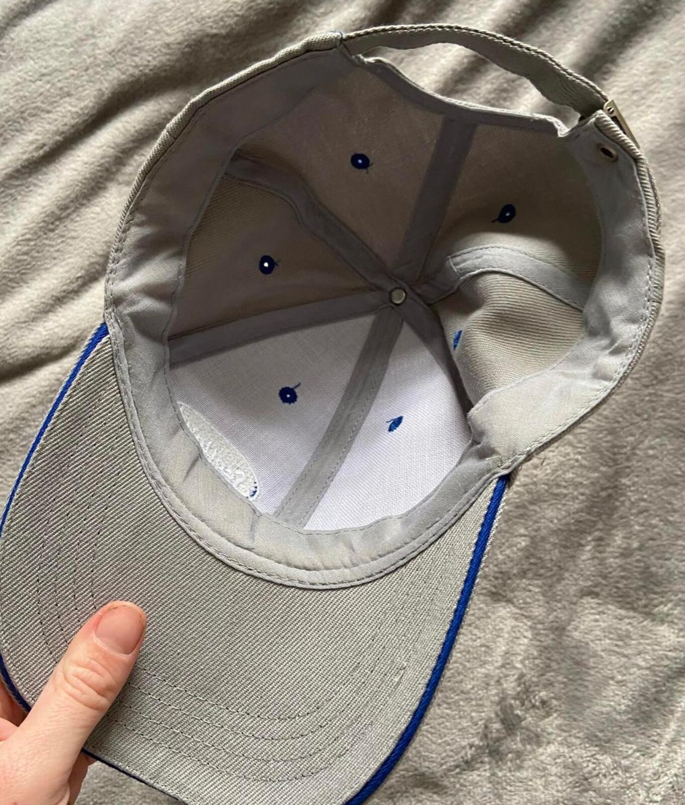 Scotland Grey Baseball Cap – Adjustable Men’s Hat – Blue Embroidered Logo