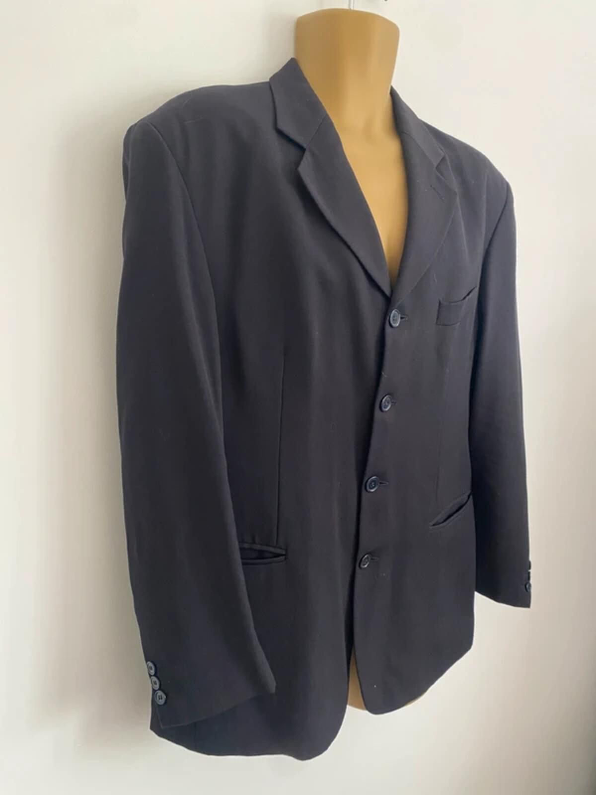 Oakland Men's Pure New Wool Blazer Jacket - Black, Size Small