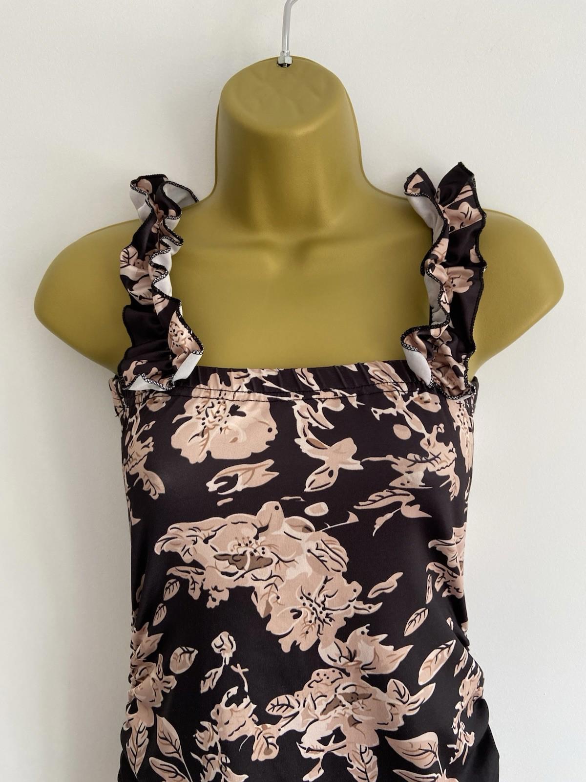 Size Small Floral Ruched Dress – 100% Polyester