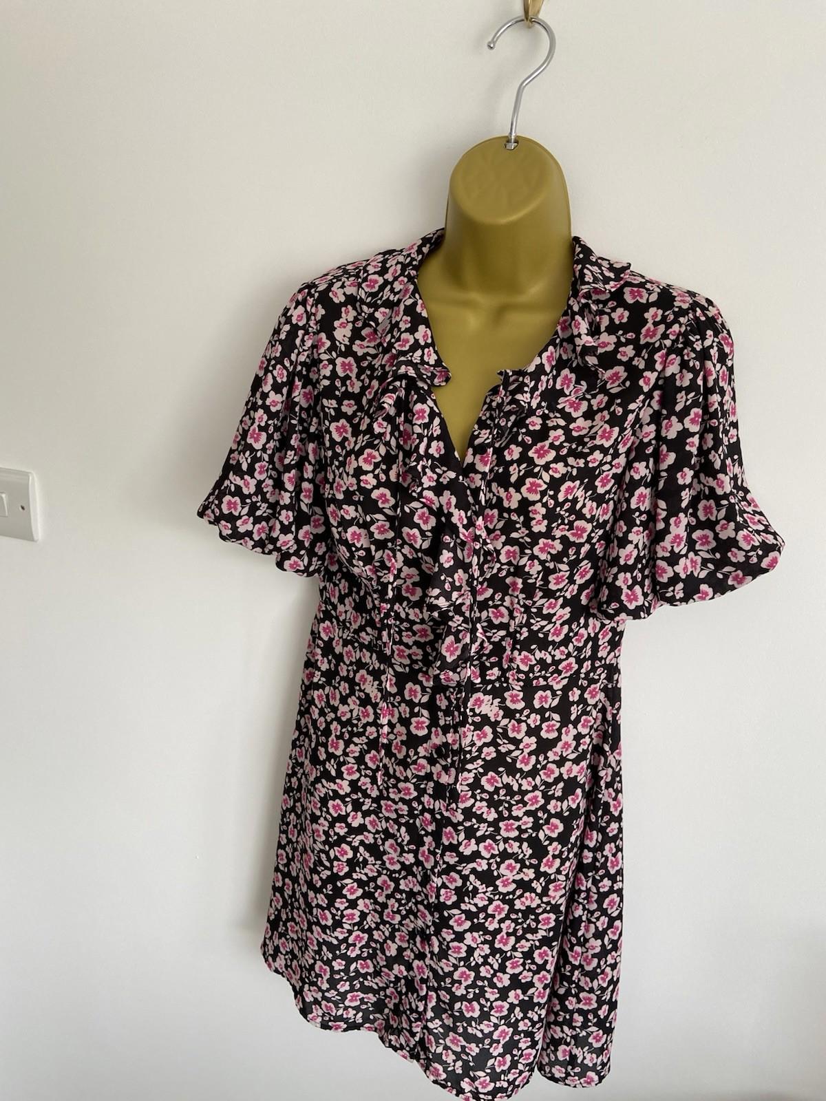 Topshop Floral Puff Sleeve Summer Dress – Size 10