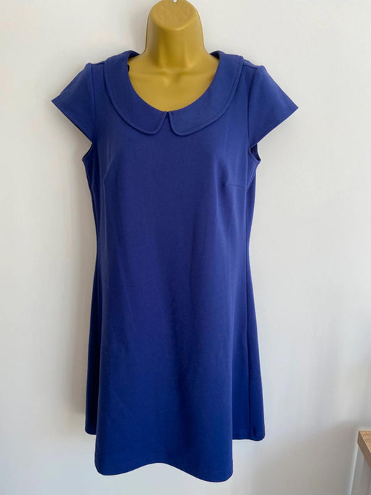 Papaya Size 10 Ladies Dress – Short Sleeve with Oversized Collar, Pre-Loved