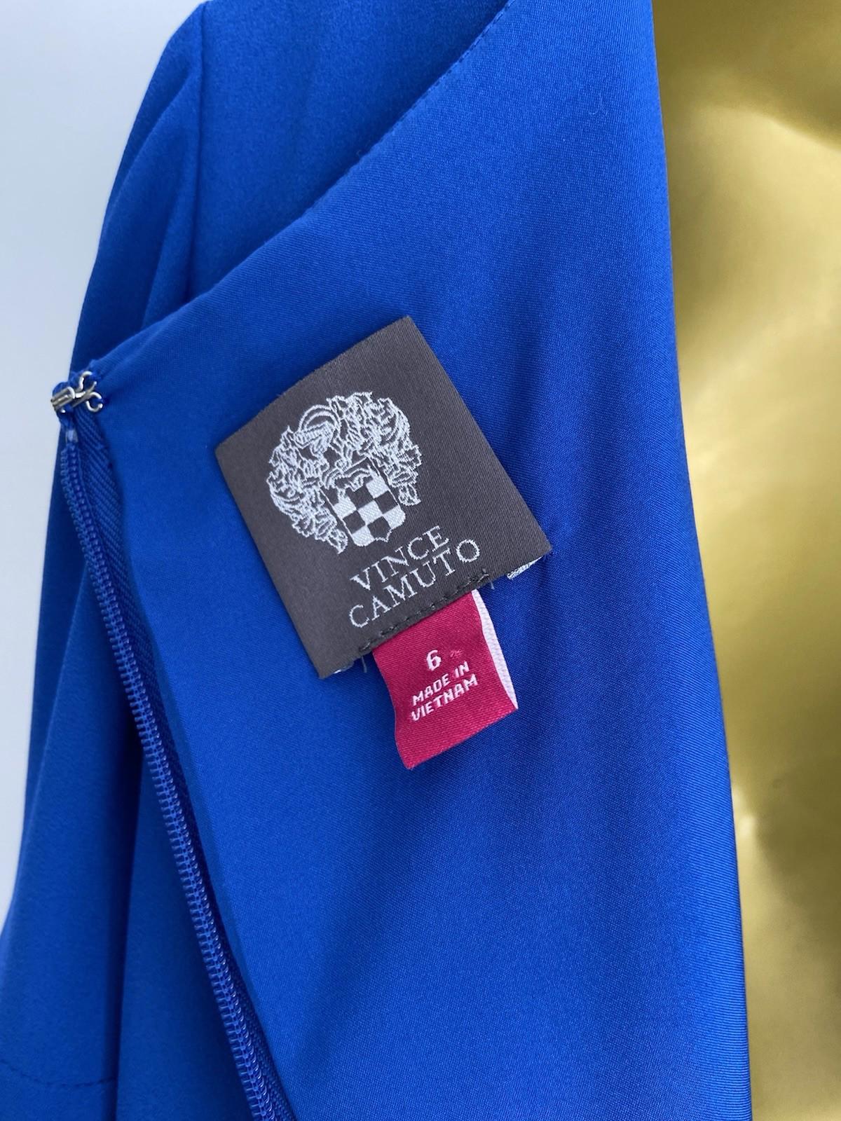 Vince Camuto Royal Blue Shift Dress – Size 6 (Generous Fit)