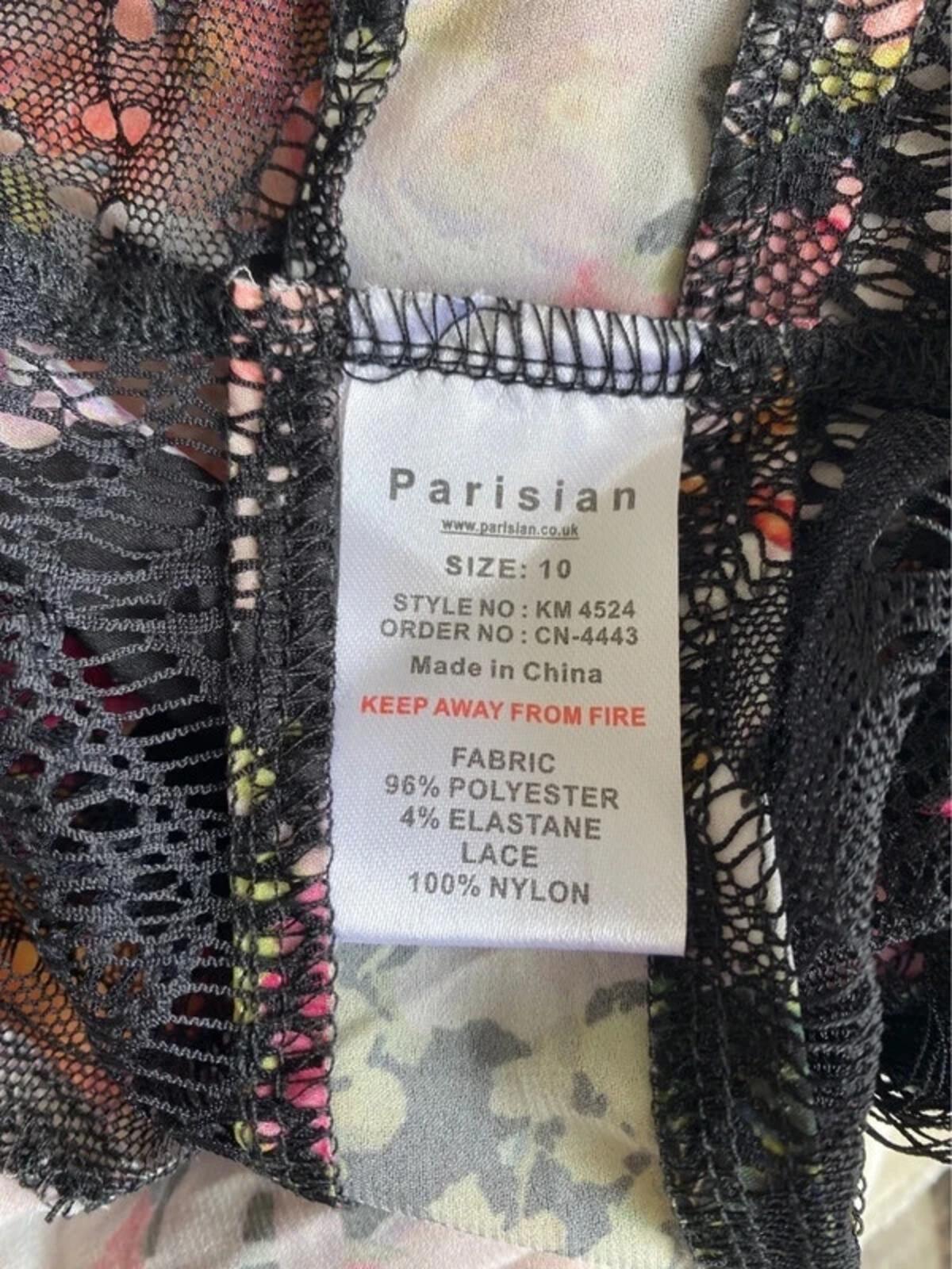 Parisian Collection Floral Tassel Kimono Beach Cover Up - Size 10