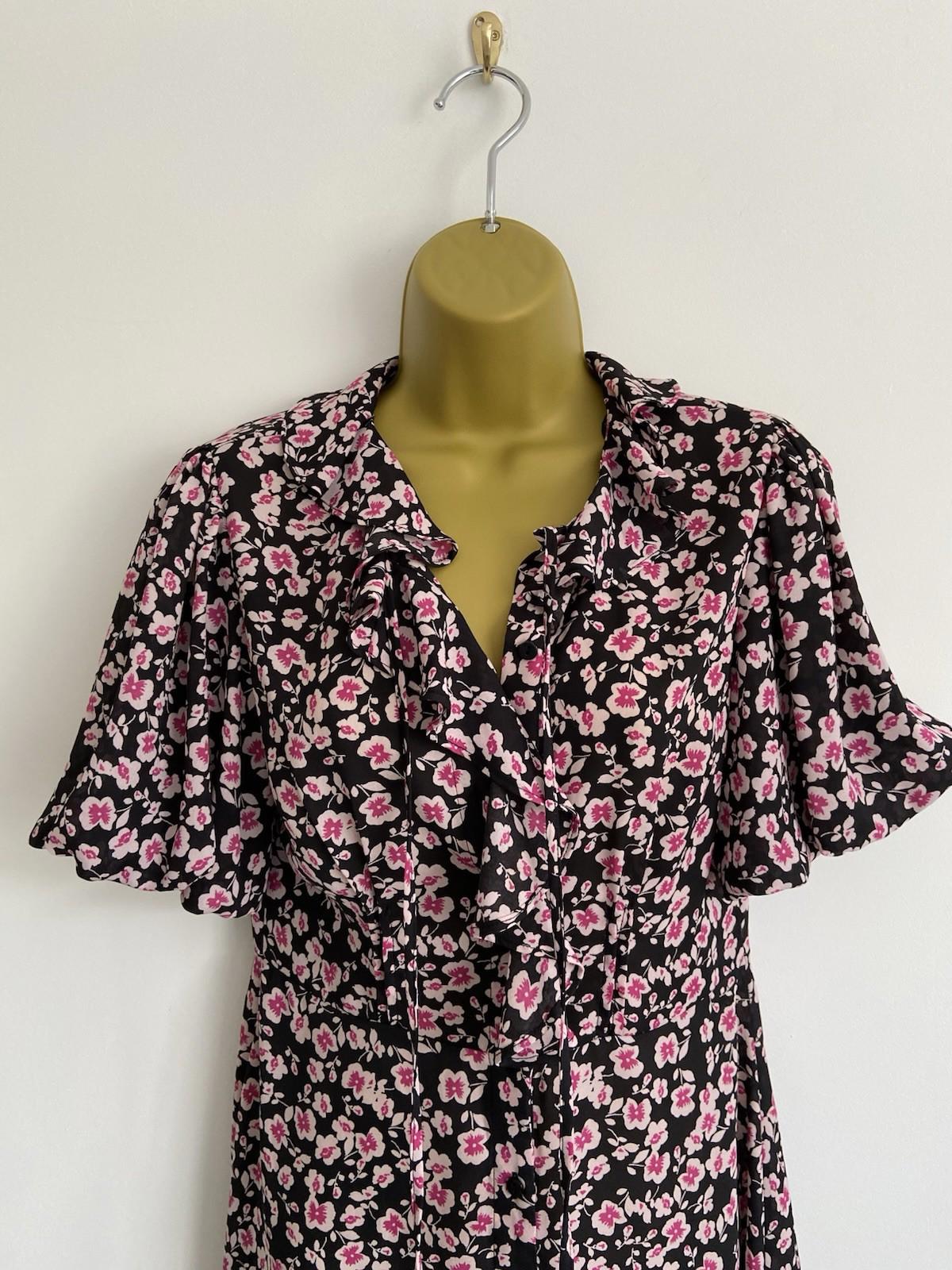 Topshop Floral Puff Sleeve Summer Dress – Size 10
