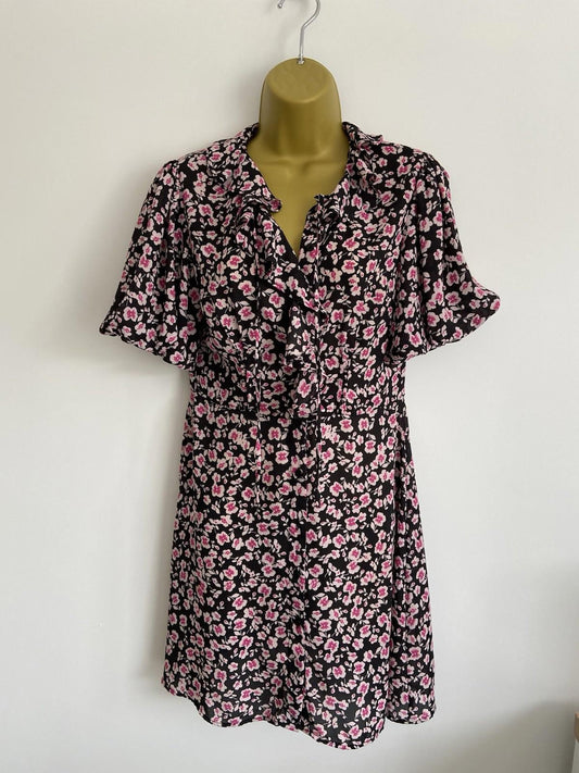 Topshop Floral Puff Sleeve Summer Dress – Size 10