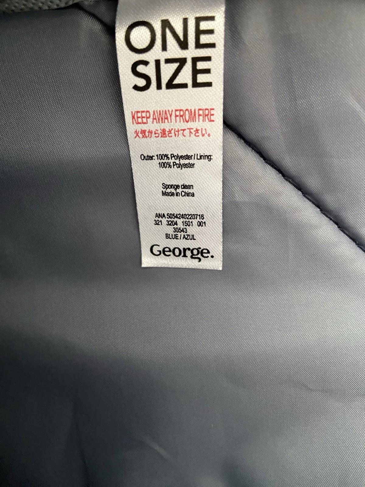 Backpack Rucksack Gym Bag Blue lightweight George one size