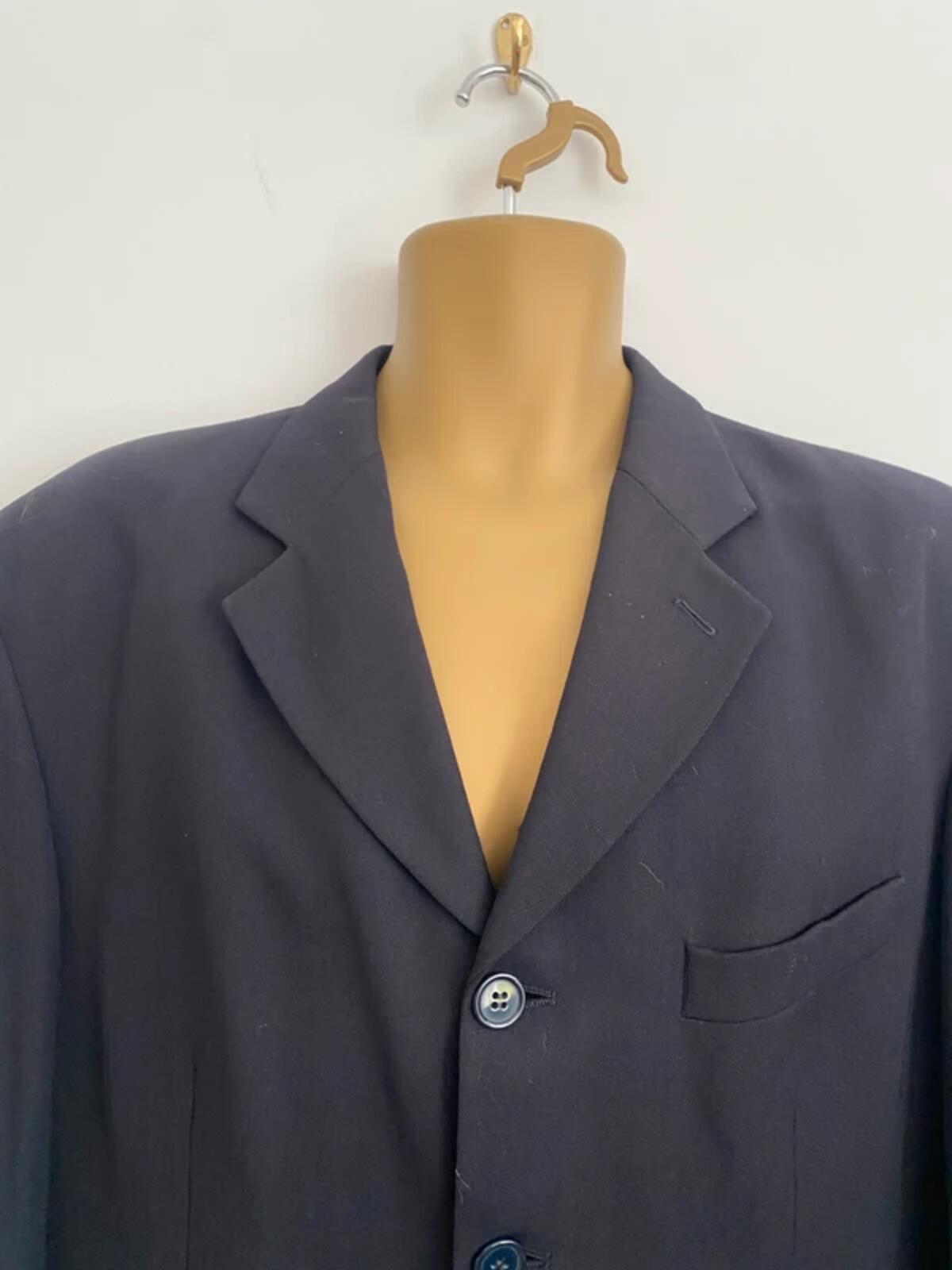 Oakland Men's Pure New Wool Blazer Jacket - Black, Size Small