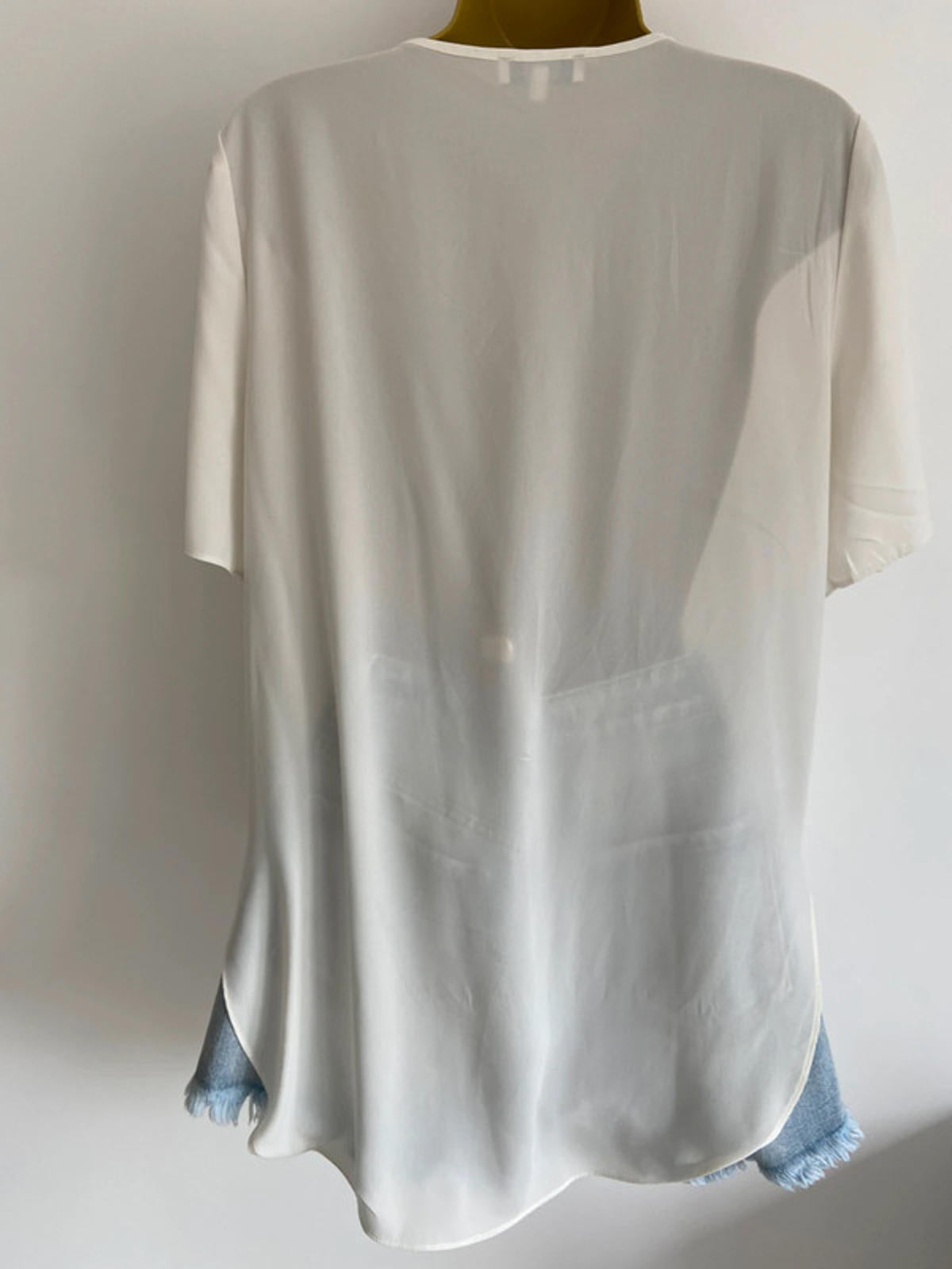 Papaya Weekend (Matalan) Cream Blouse – Size 12 – High-Low Hem, 100% Polyester