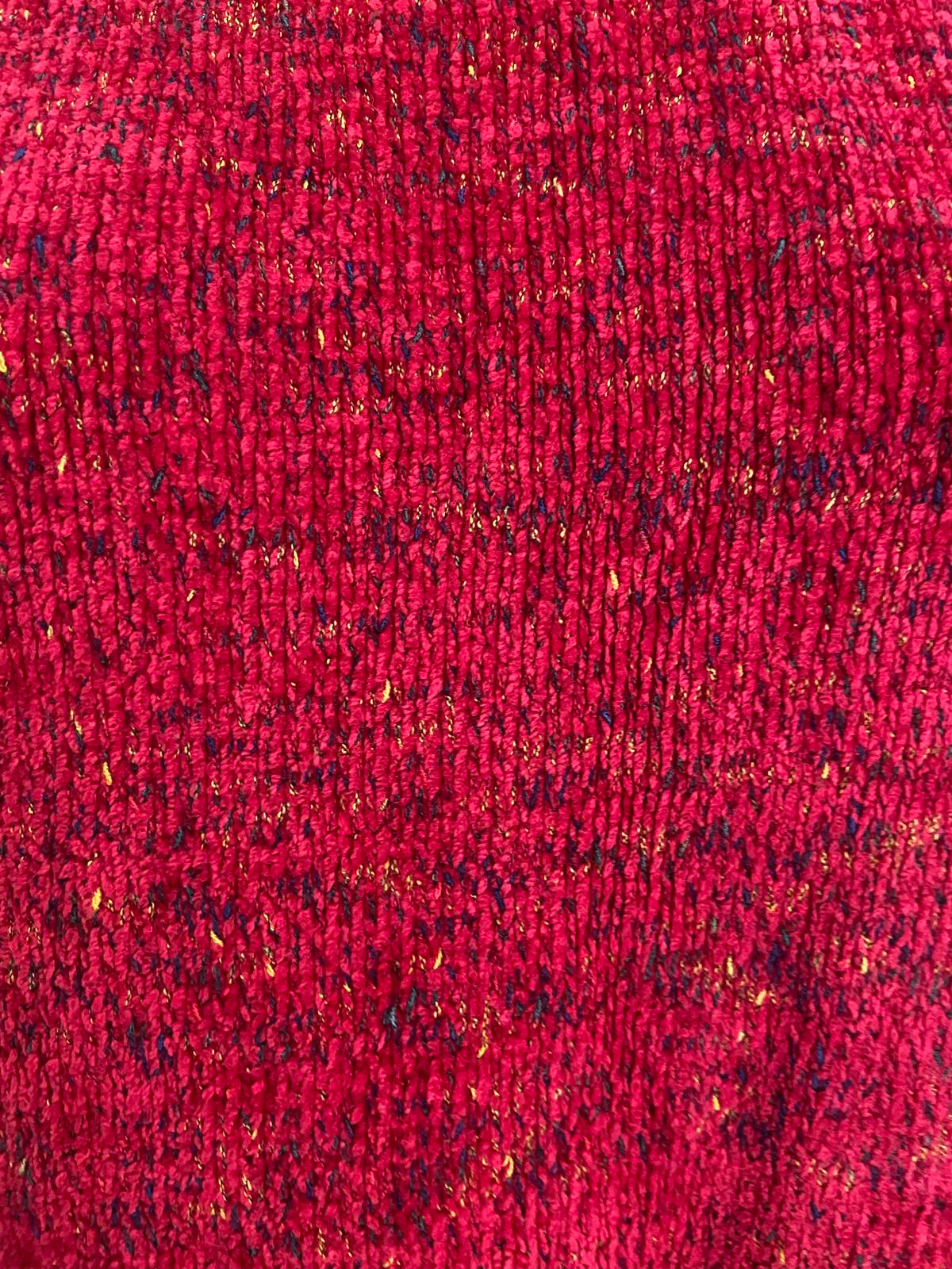 Dorothy Perkins Lightweight Short Sleeve Sweater - Red Knit, Size 14 Festive