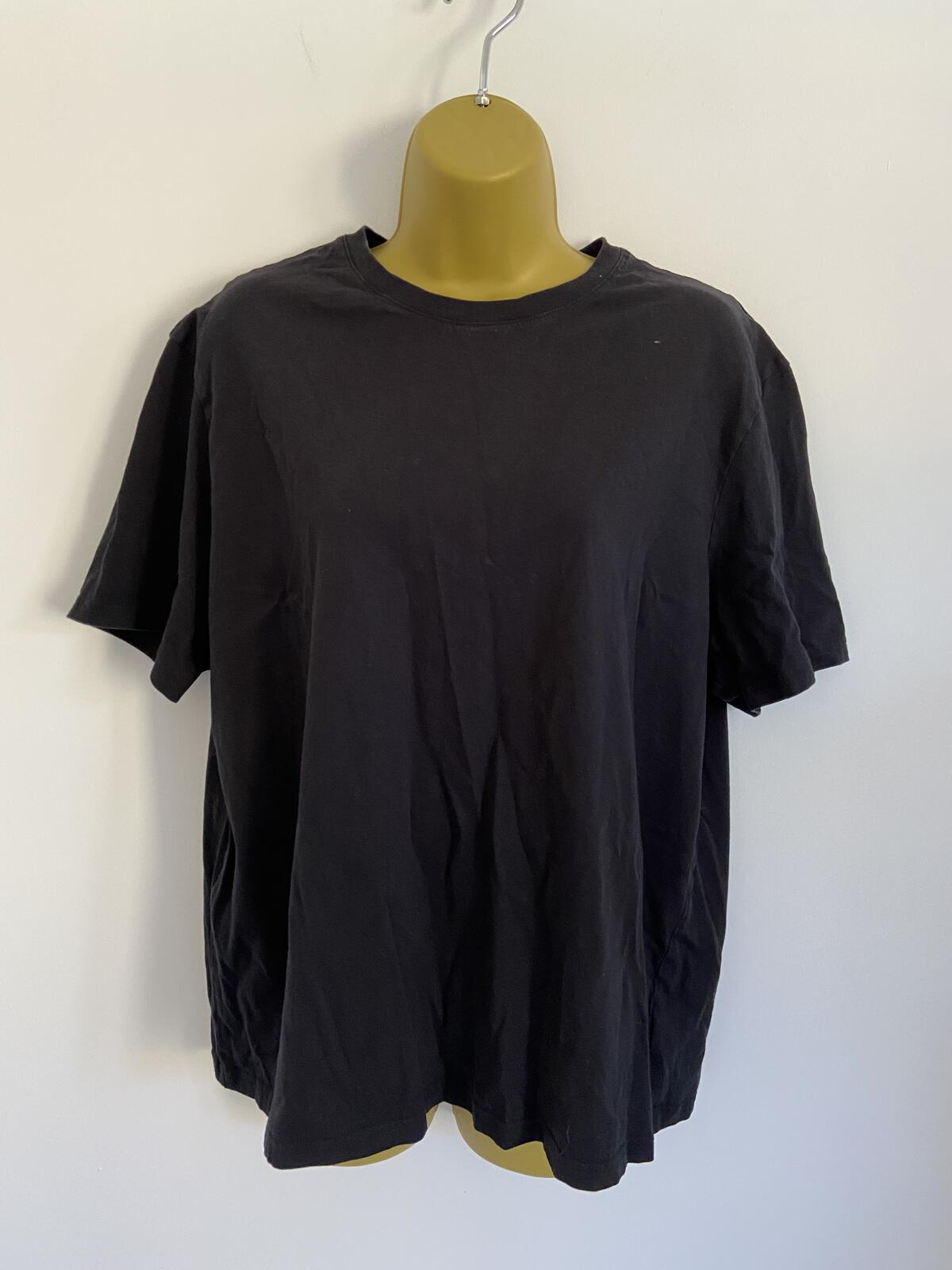 F&F Women’s Black 100% Cotton Short Sleeve Crew Neck T-Shirt Size XL