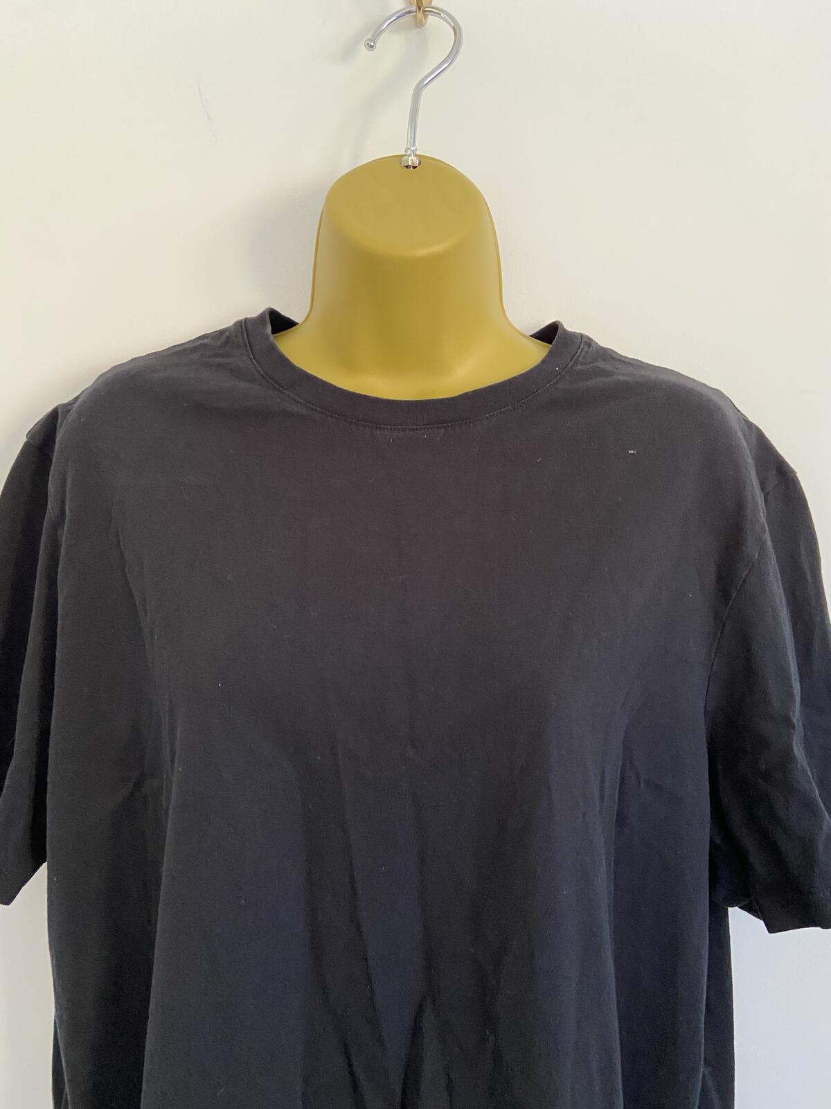 F&F Women’s Black 100% Cotton Short Sleeve Crew Neck T-Shirt Size XL