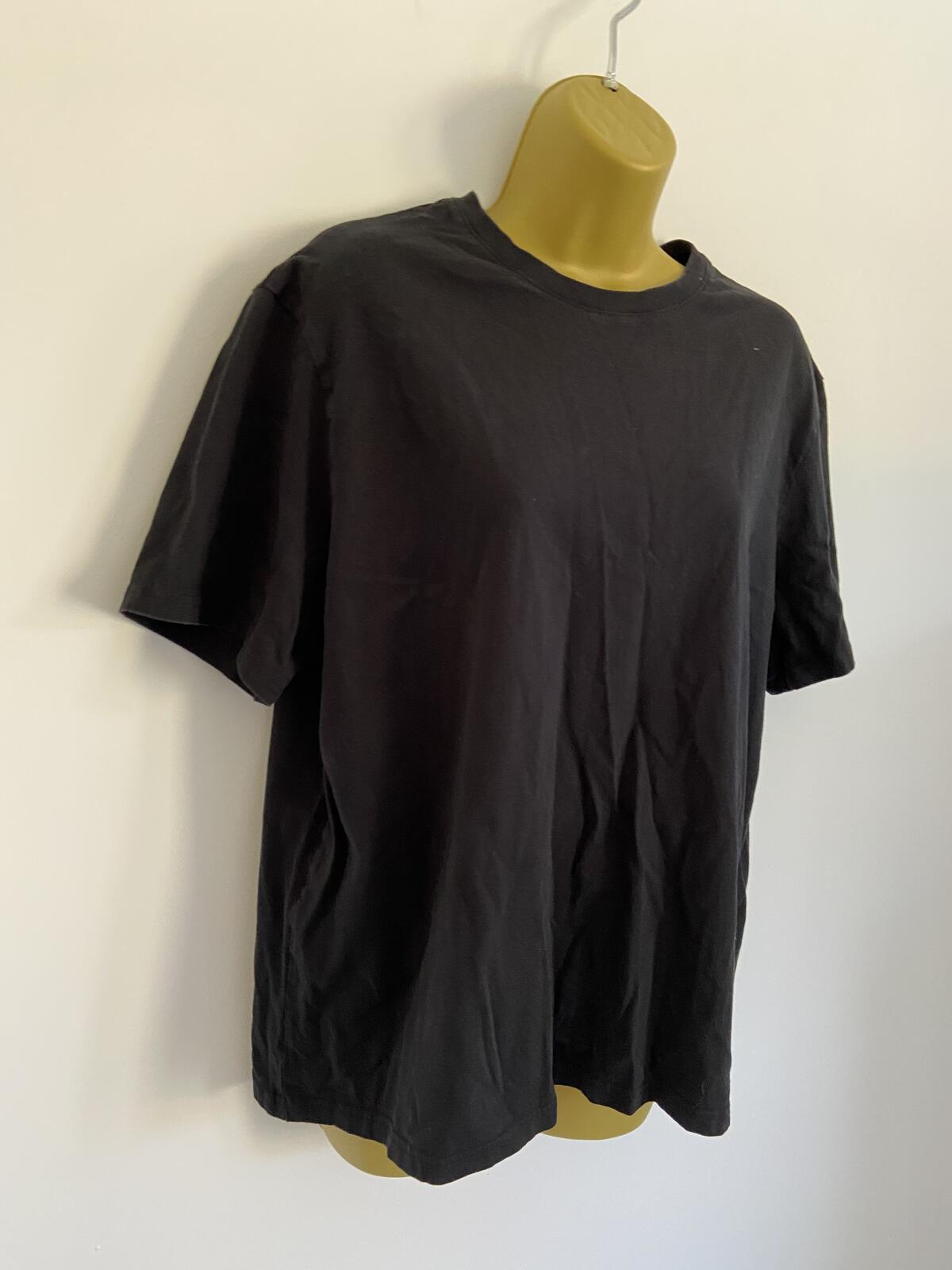 F&F Women’s Black 100% Cotton Short Sleeve Crew Neck T-Shirt Size XL