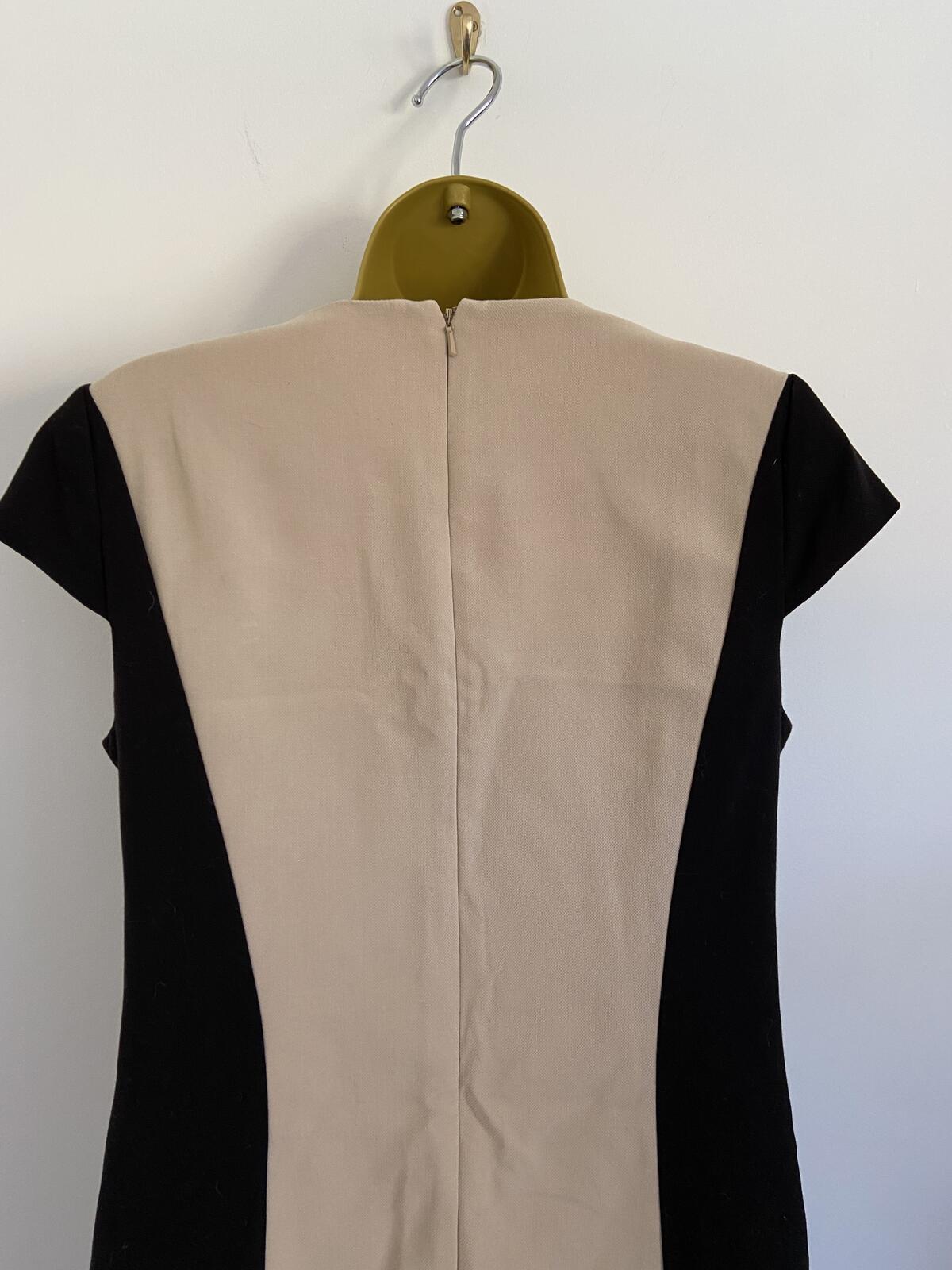 Warehouse Women’s Colour Block Shift Dress Cream & Black Size 12