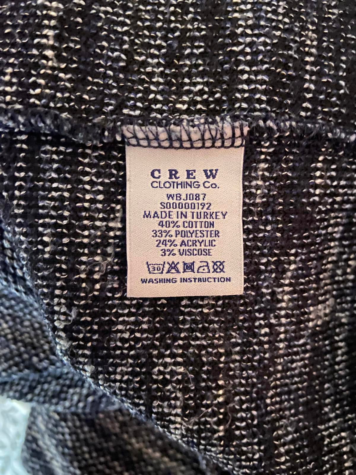 Crew Clothing Size 10 Navy Blue Knit Mini Dress Zip Back Cotton Blend Texture