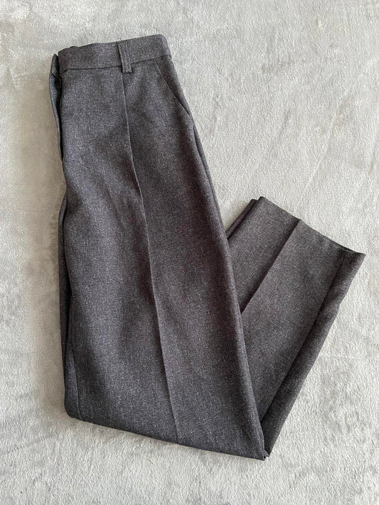 Primark Size 12 Grey Marled Smart Tailored Trousers Thick Winter Workwear
