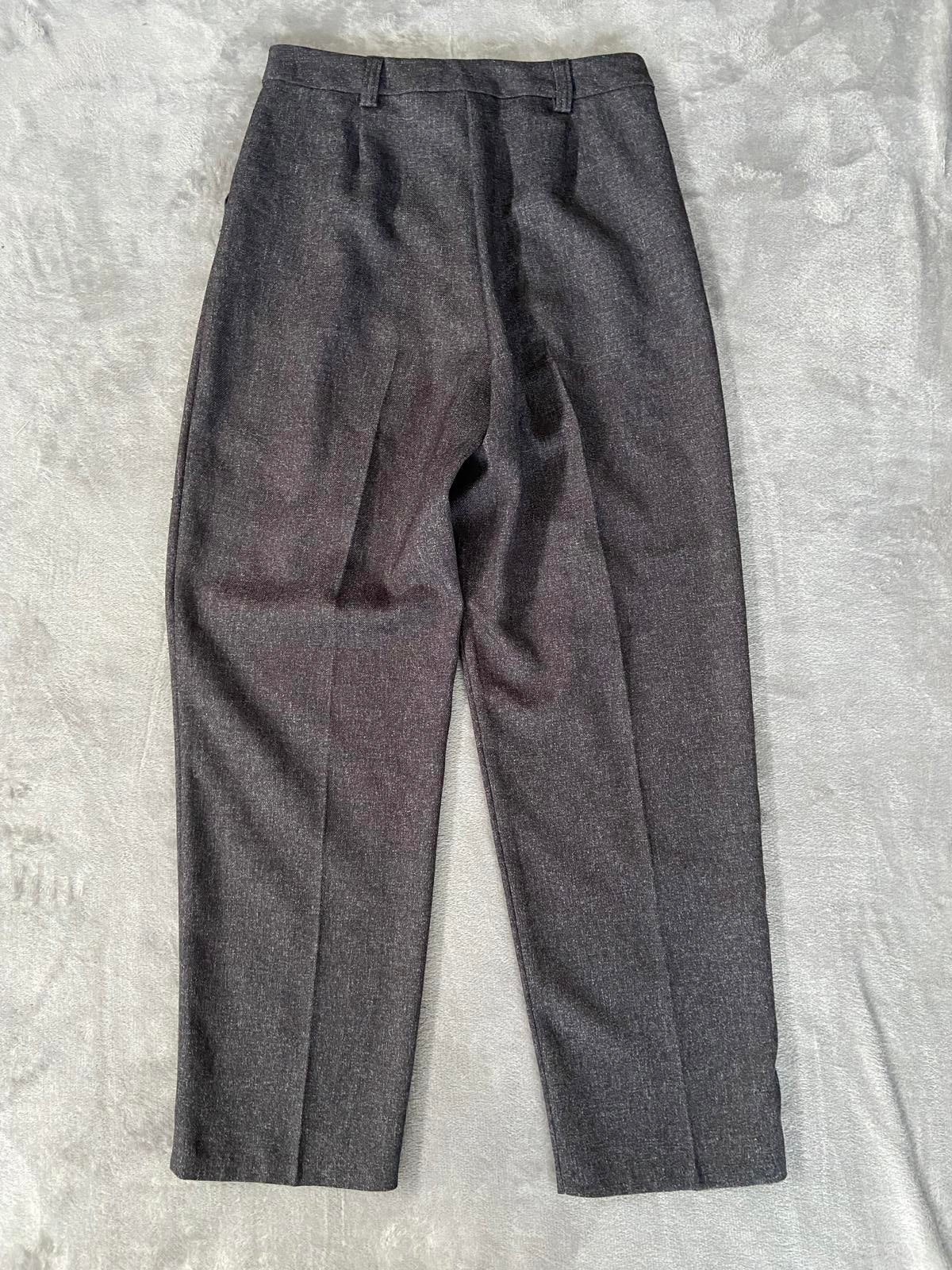 Primark Size 12 Grey Marled Smart Tailored Trousers Thick Winter Workwear