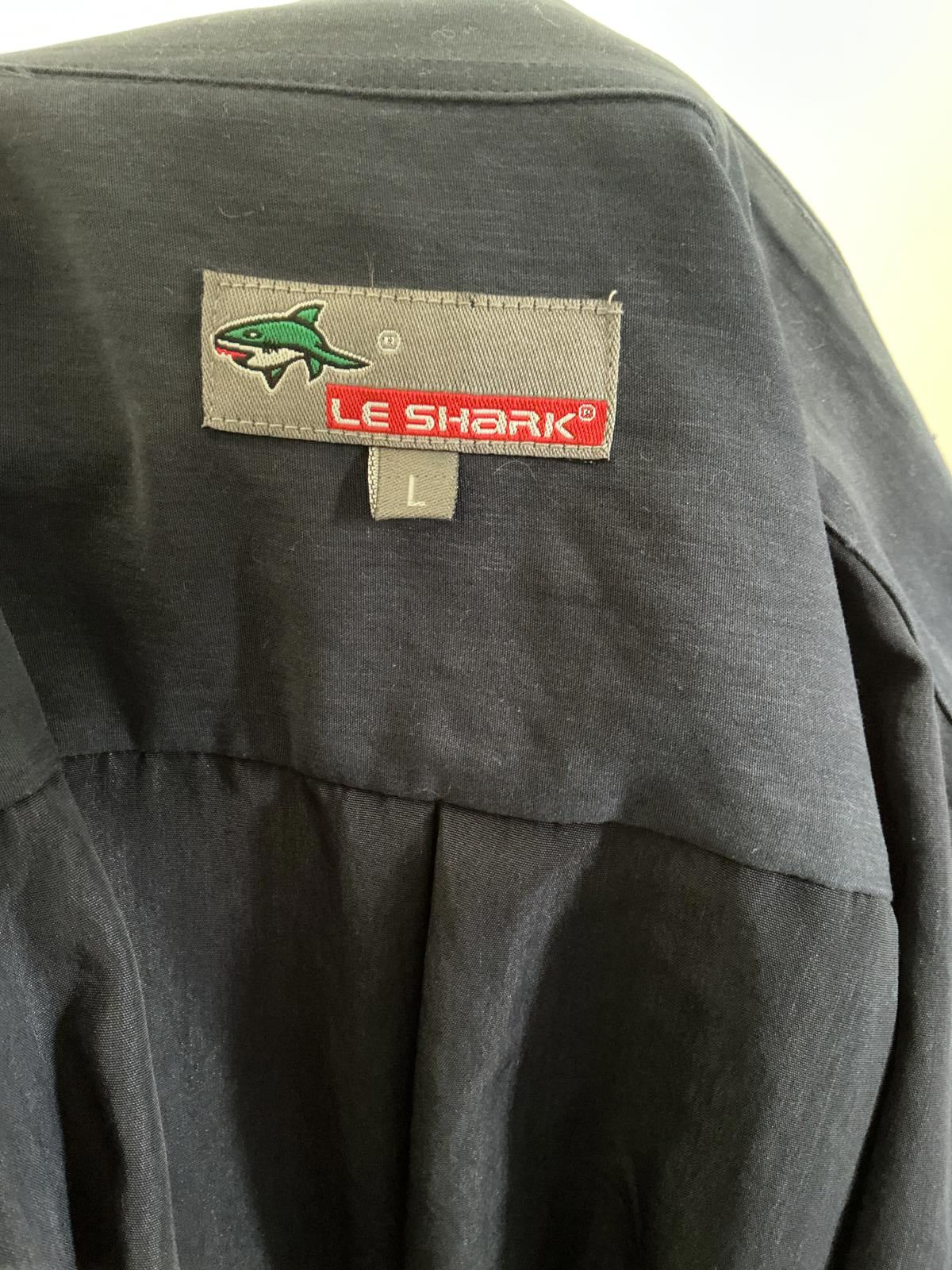Le Shark Mens Size Large Navy Blue Soft Touch Long Sleeve Casual Shirt