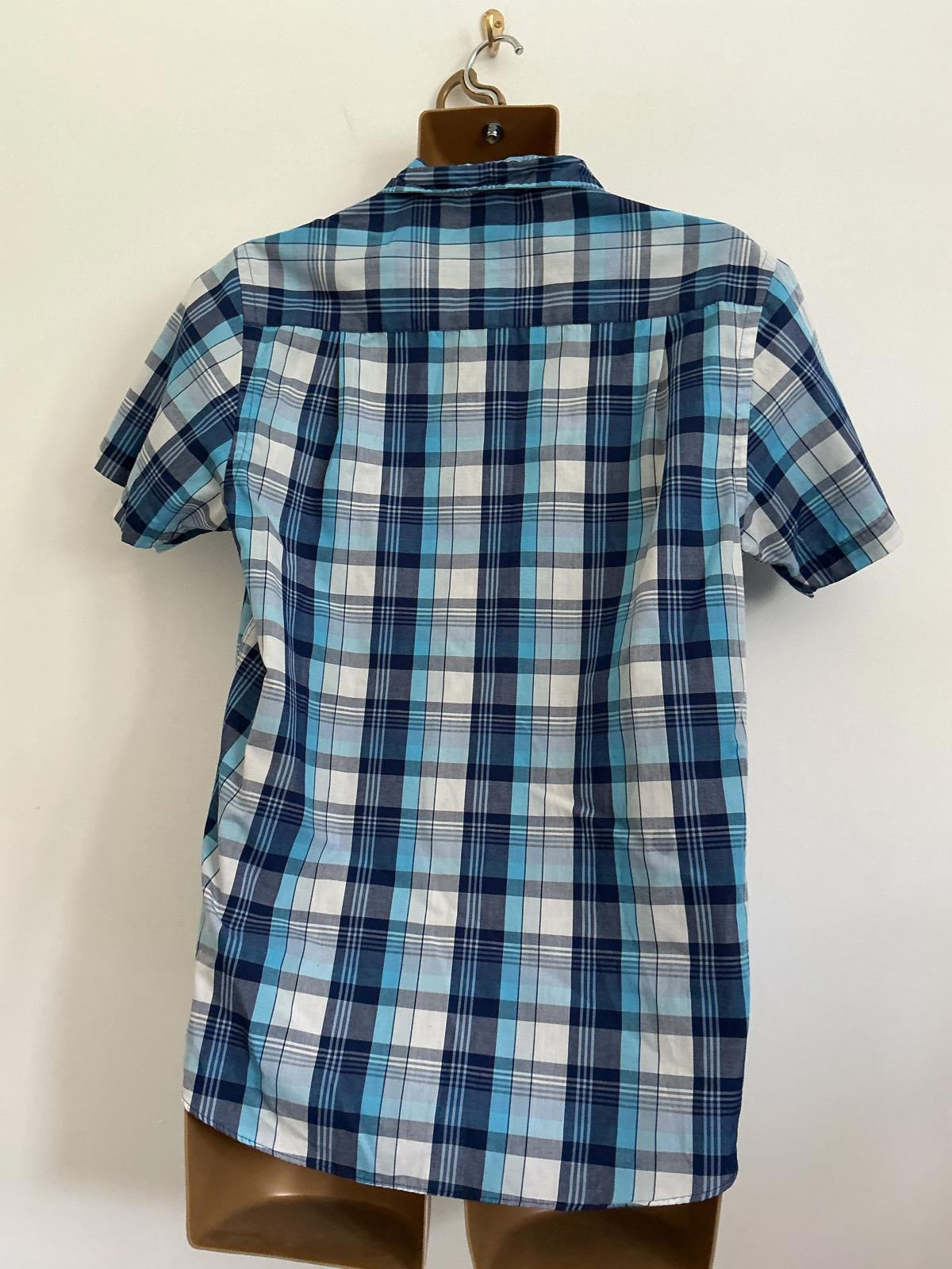 Cedarwood State Size Medium Blue Short Sleeve 65/35 Cotton Blend Shirt