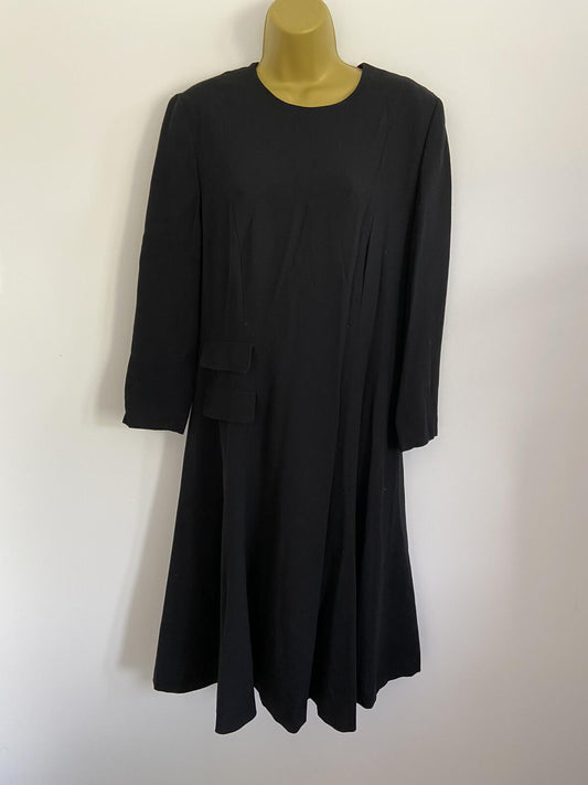 Antonette Franz Haushofer Black Long Sleeve Occasion Dress Size 14