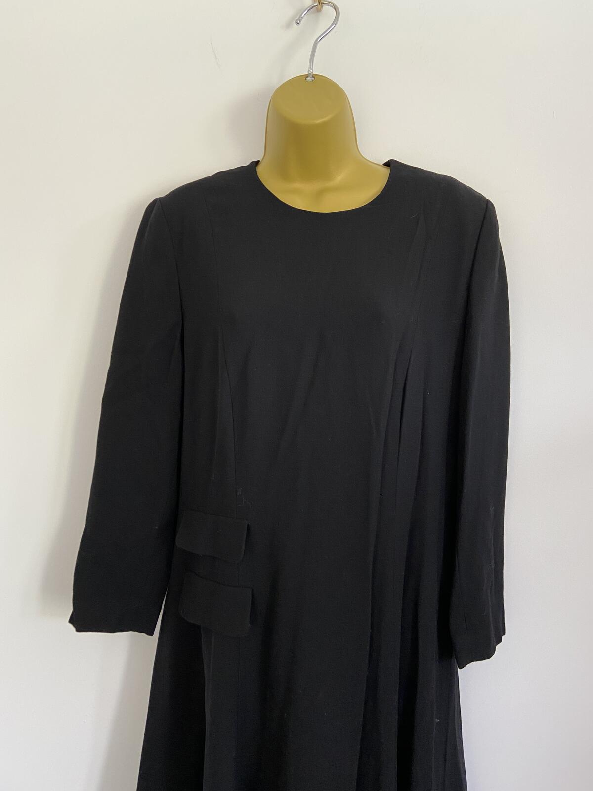 Antonette Franz Haushofer Black Long Sleeve Occasion Dress Size 14