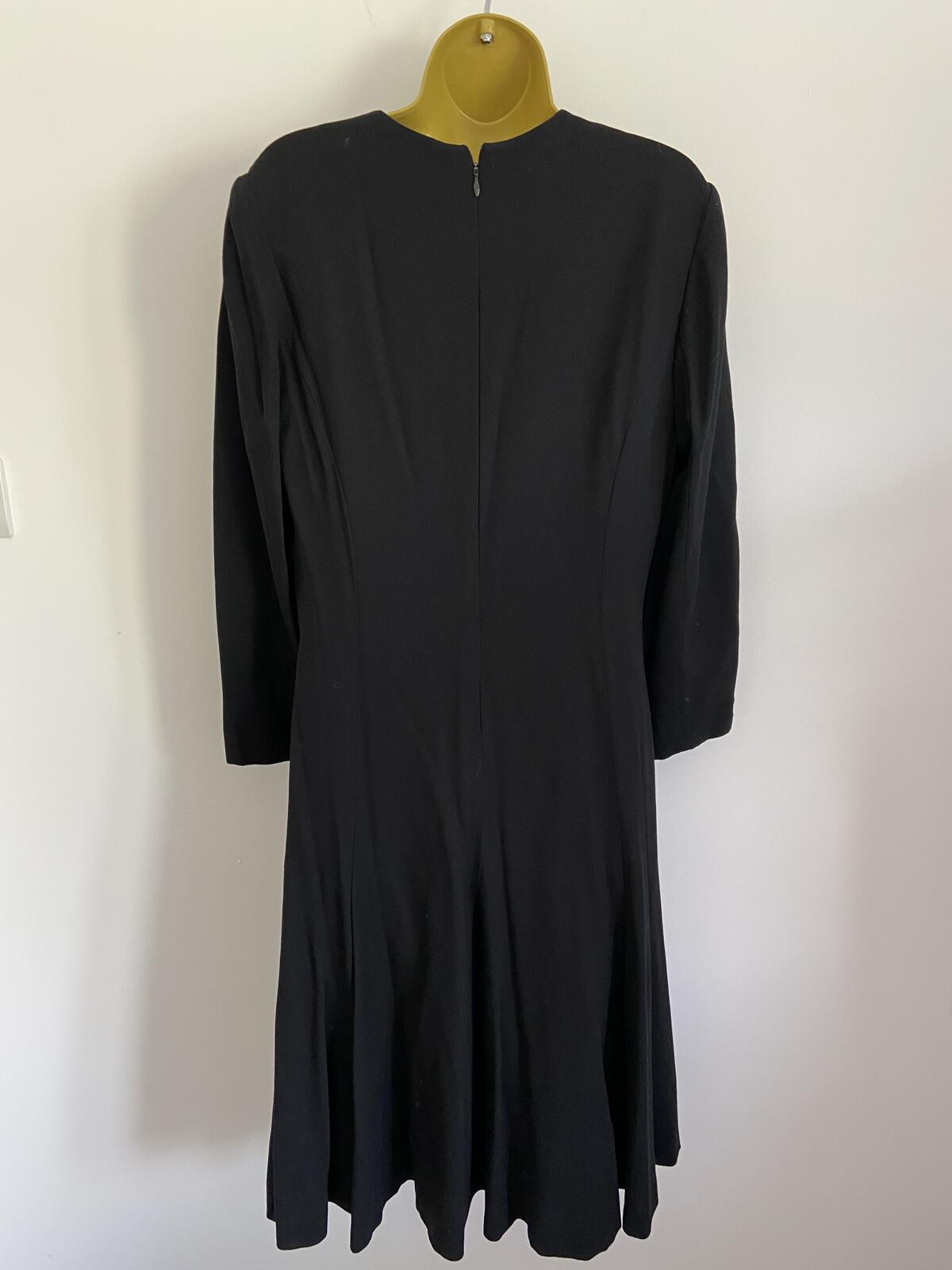 Antonette Franz Haushofer Black Long Sleeve Occasion Dress Size 14