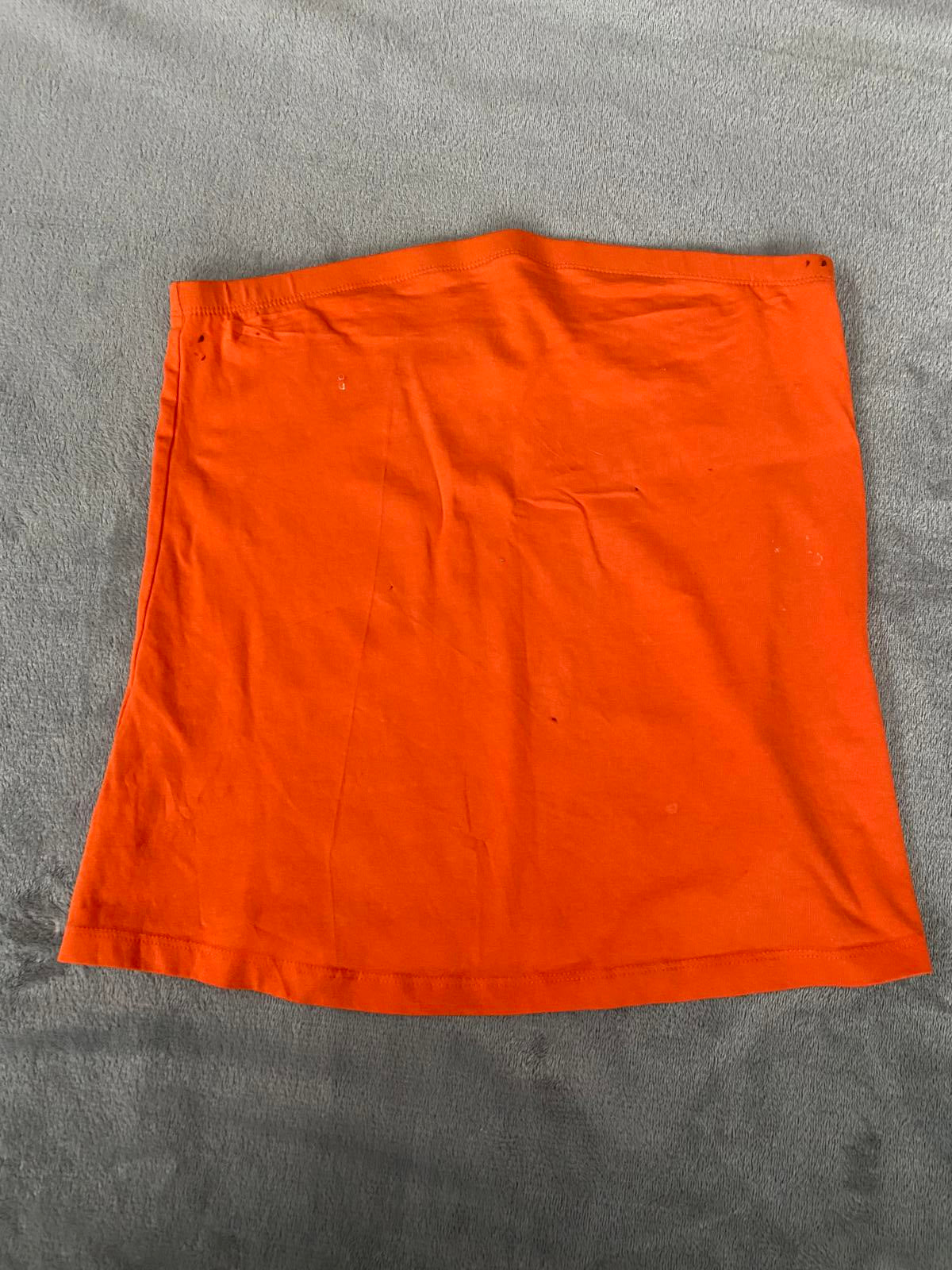 George Size 14 Orange Cotton Blend Stretch Boob Tube Strapless Summer Top