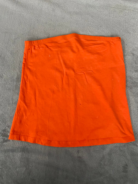 George Size 14 Orange Cotton Blend Stretch Boob Tube Strapless Summer Top